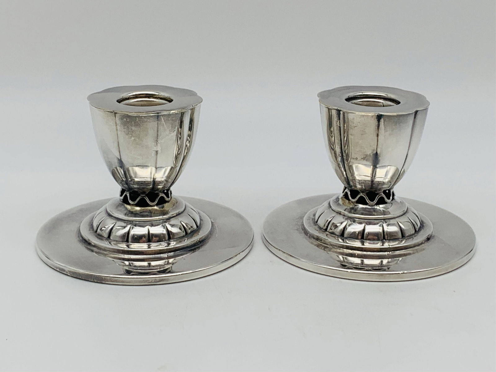 Pr. Carl Christensen Silver Plate Candleholders (1 of 4)