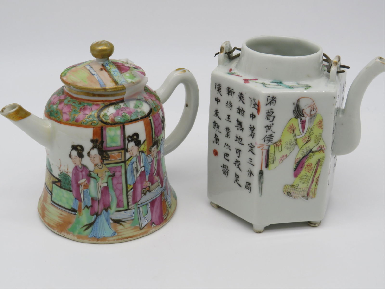 2 Chinese Miniature Porcelain Tea Pots (1 of 3)