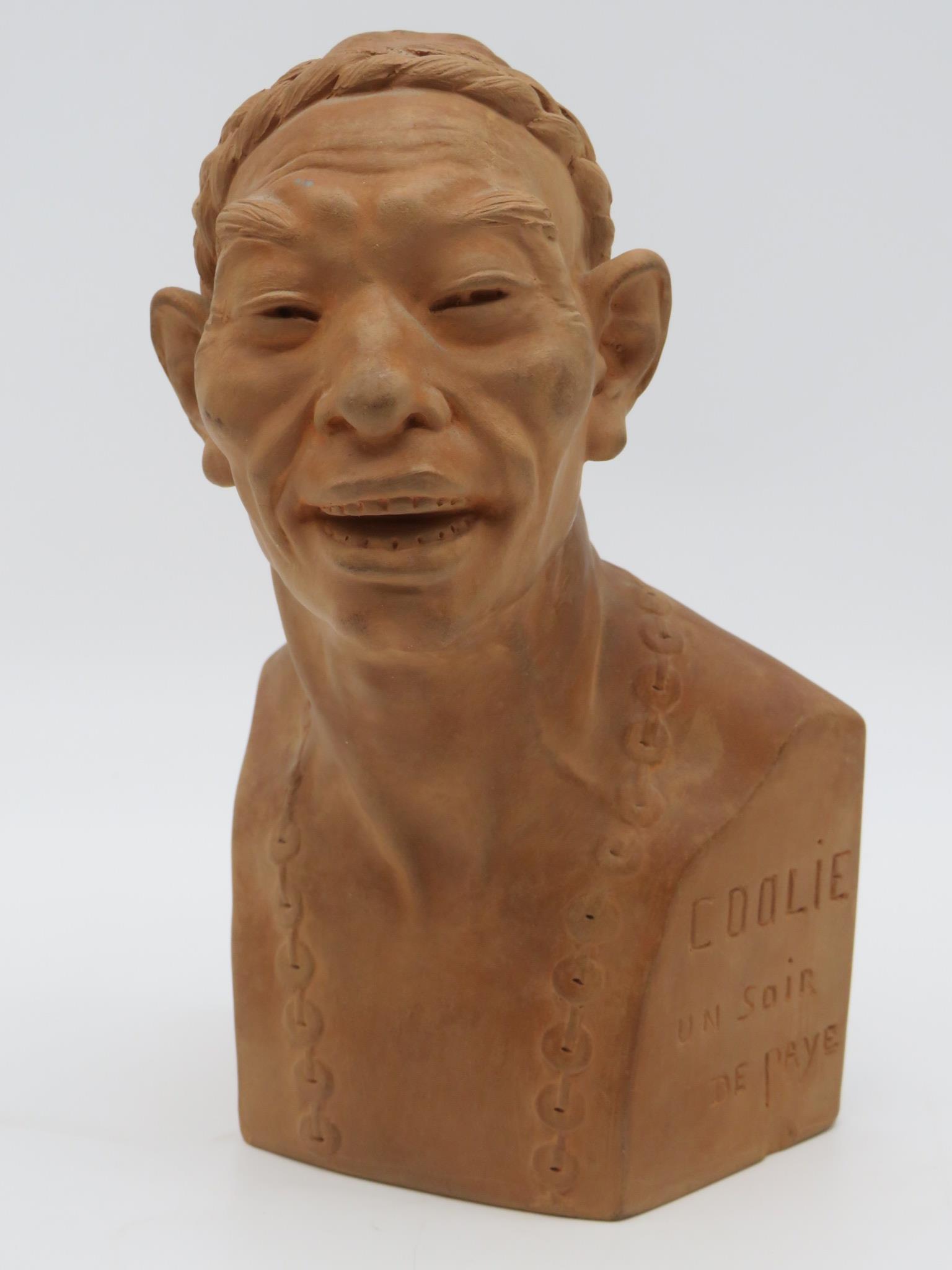 Jean Mich Terracotta Bust "Coolie" (1 of 6)