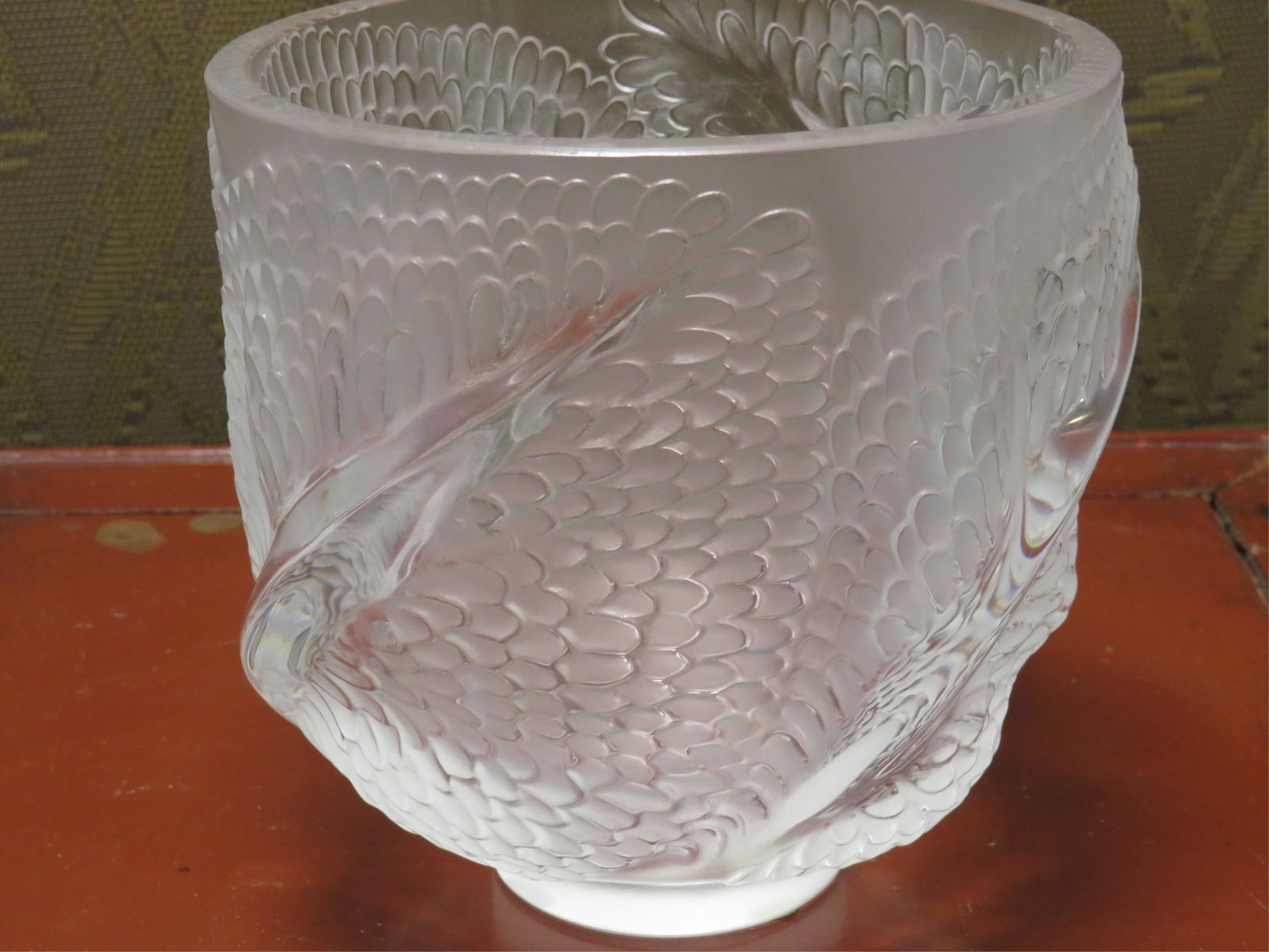 Lalique Crystal Feather Wings Vase (1 of 4)