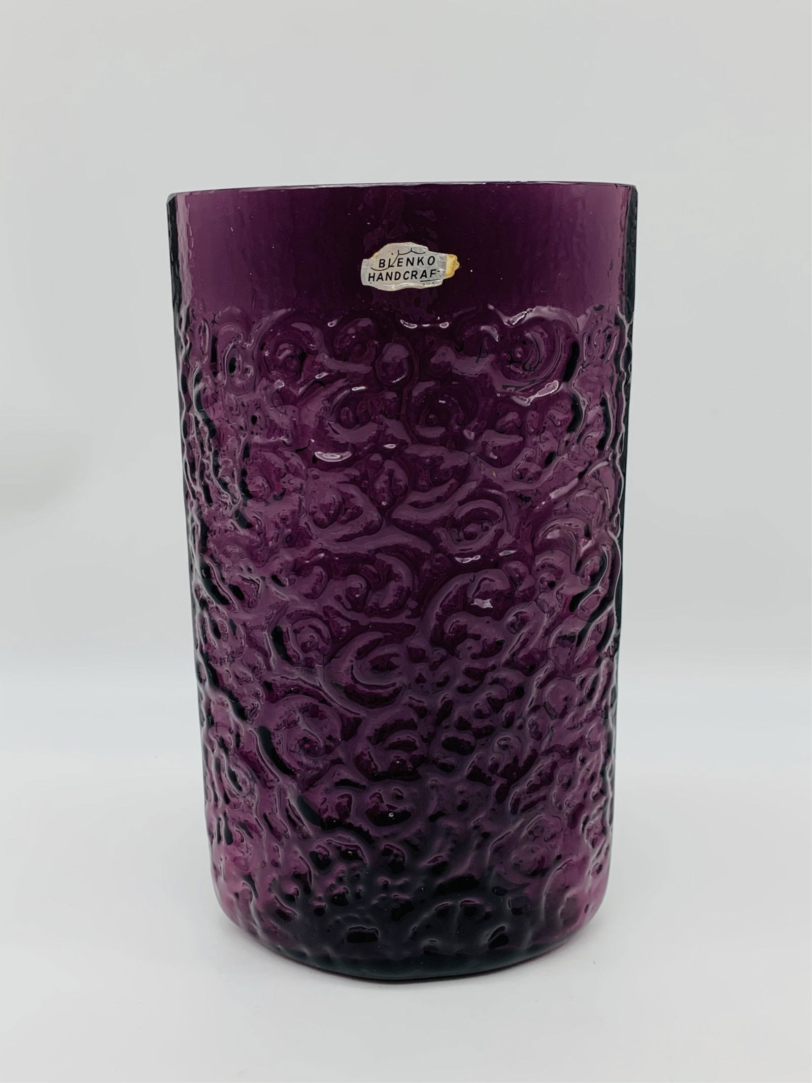 Vintage Blenko Textured Glass Vase (1 of 6)