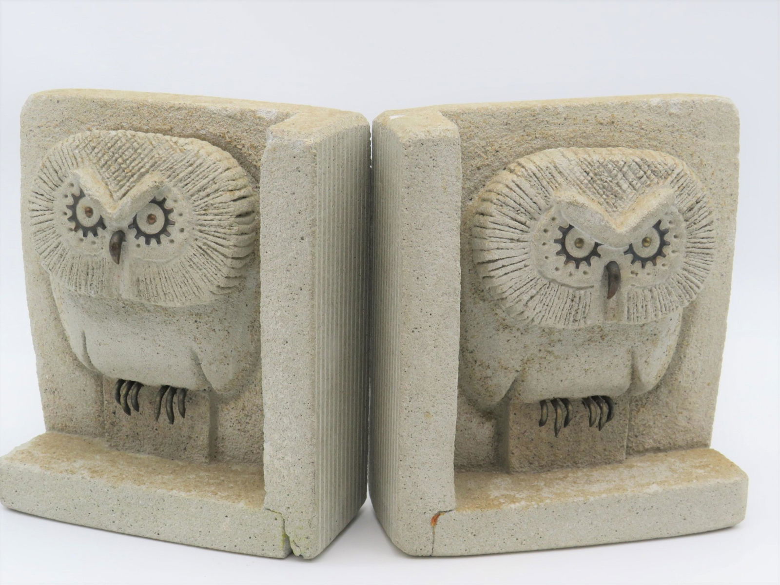 Lou Rankin (1929-2016), Owl Cement Bookends (1 of 4)