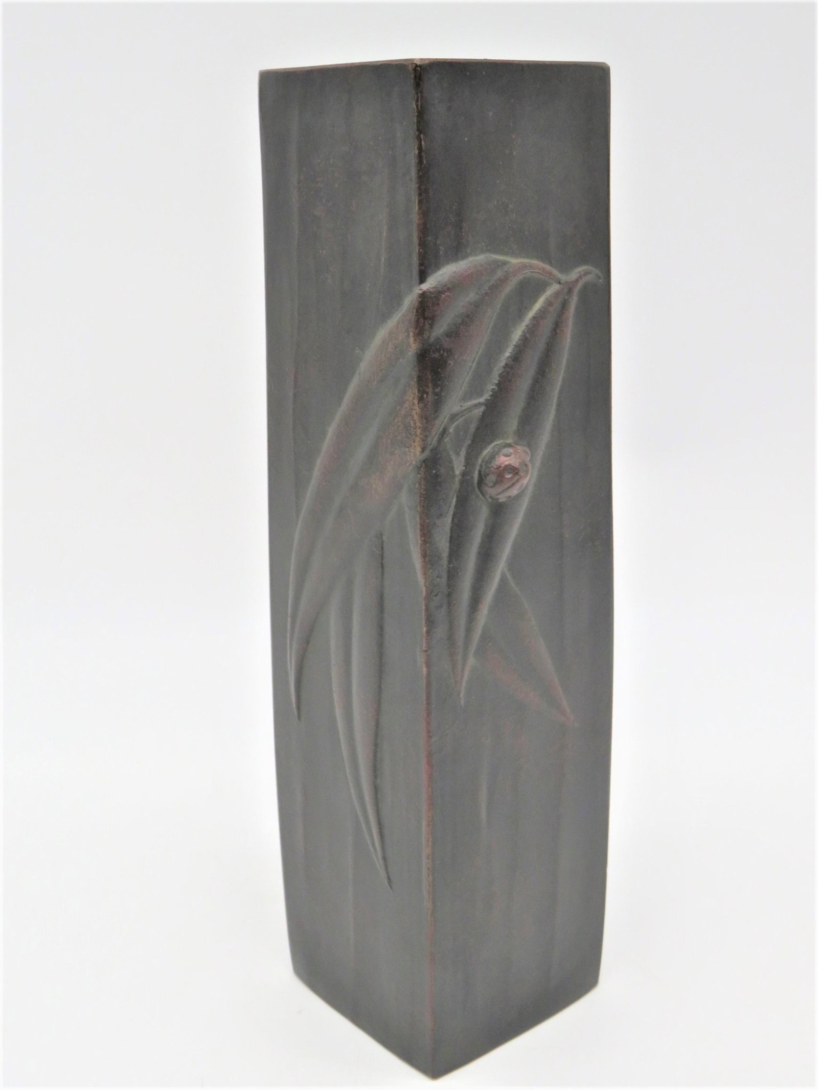 Japanese Meiji Enameled Bronze Vase W/ Ladybug (1 of 5)