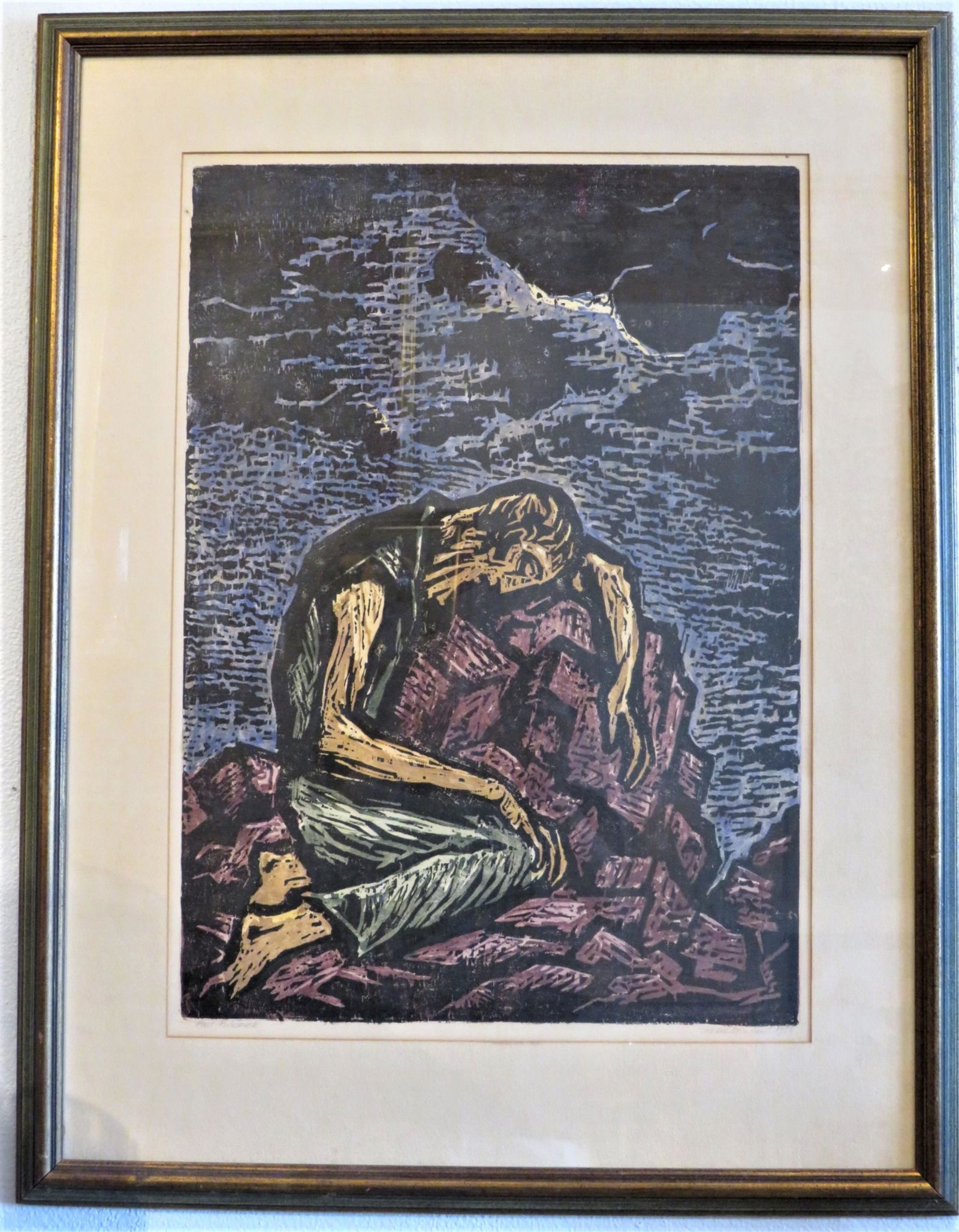 Jacob Steinhardt Color Woodcut Jeremiah (1 of 7)