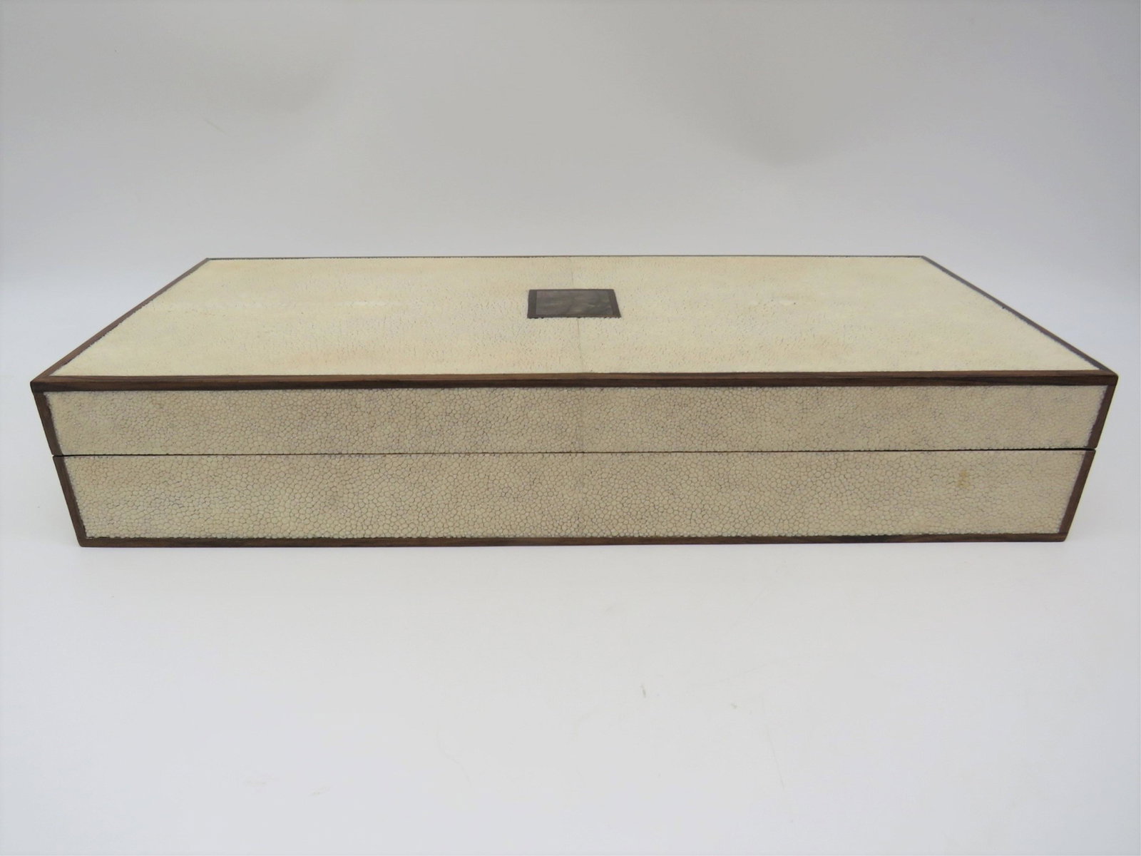 Fine Shagreen, Abalone and Wood Lined Box (1 of 8)
