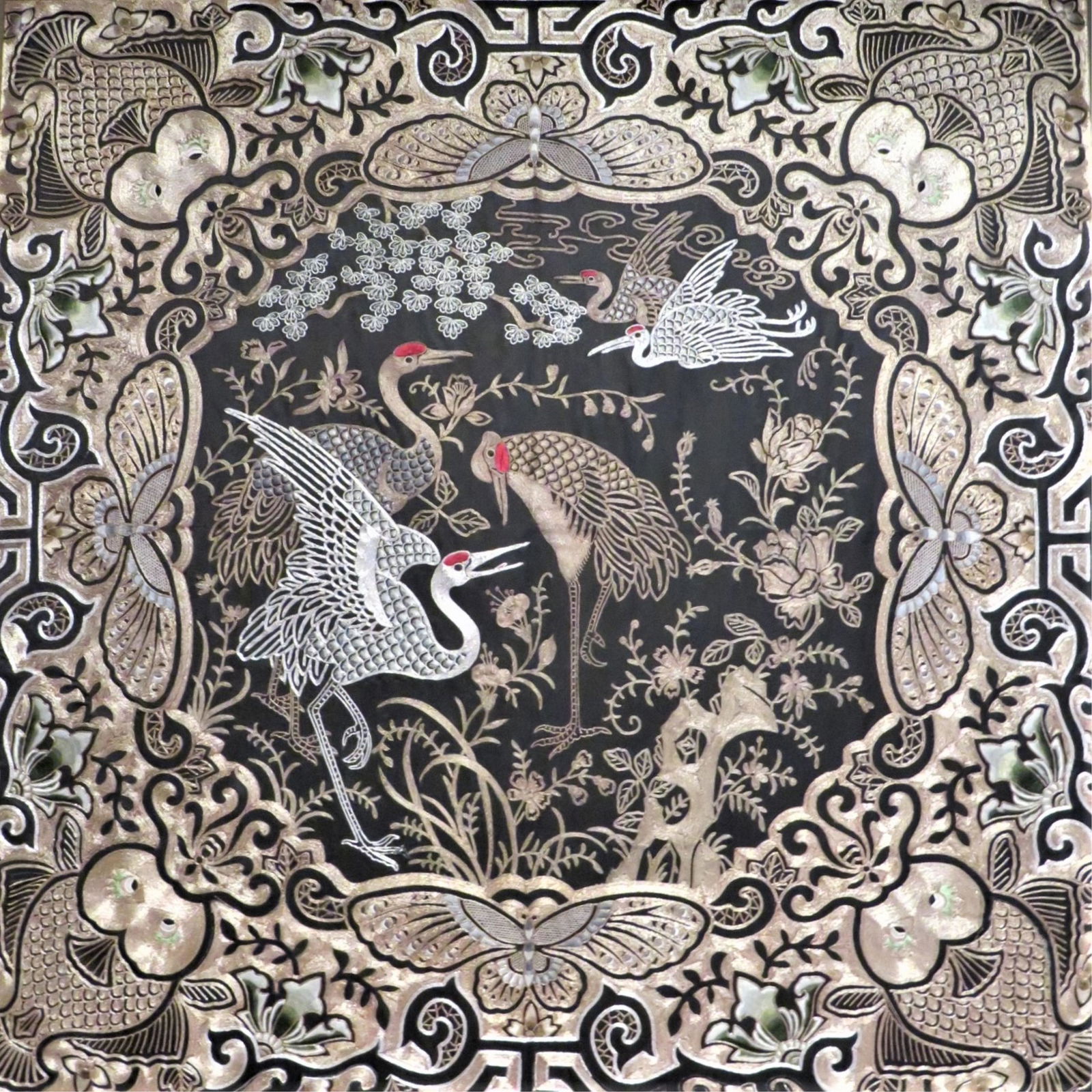 Rare Japanese Silk Embroidered Panel (1 of 7)