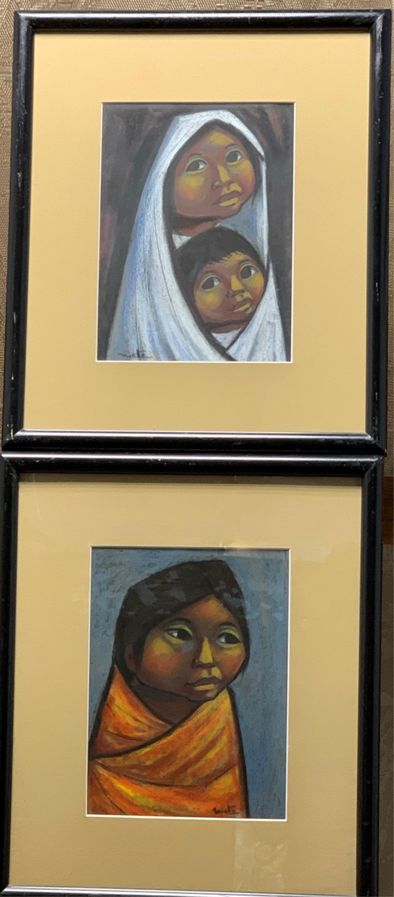 John W. Nieto (1936 - 2018) Pastels on Paper (1 of 6)
