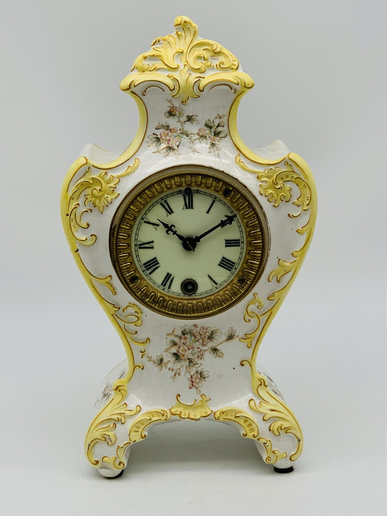 Antique Ansonia Porcelain Case Mantle Clock (1 of 8)