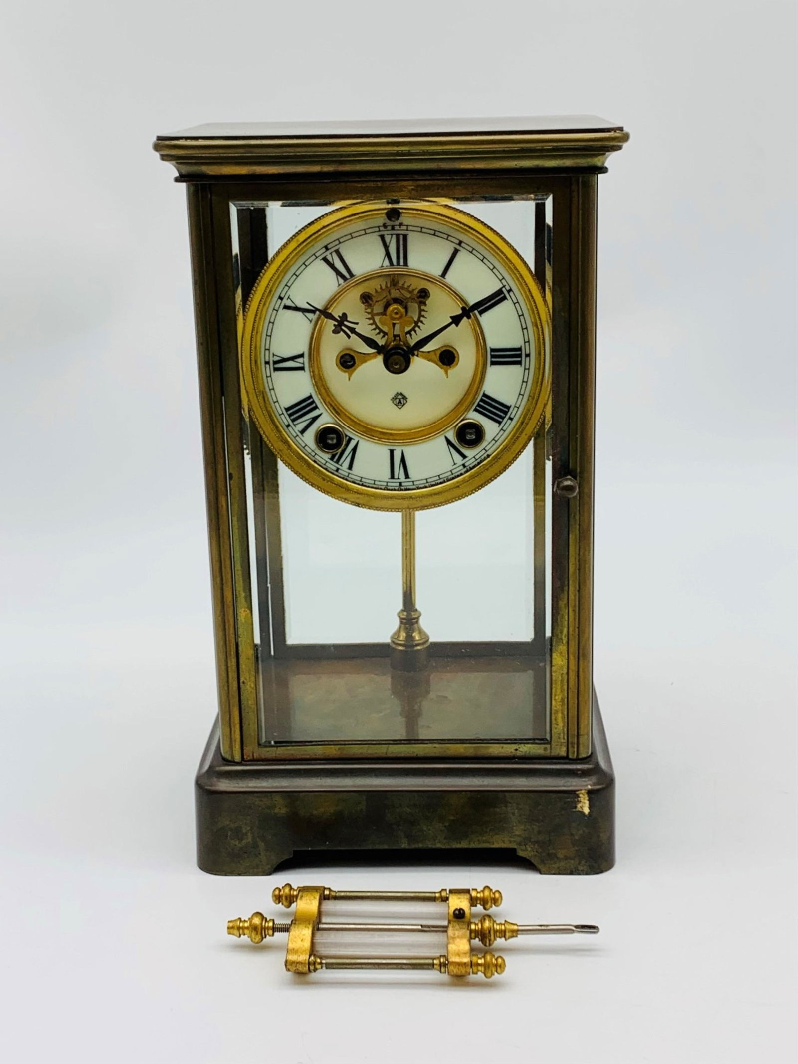 Ansonia Bronze Regulator Clock (1 of 9)