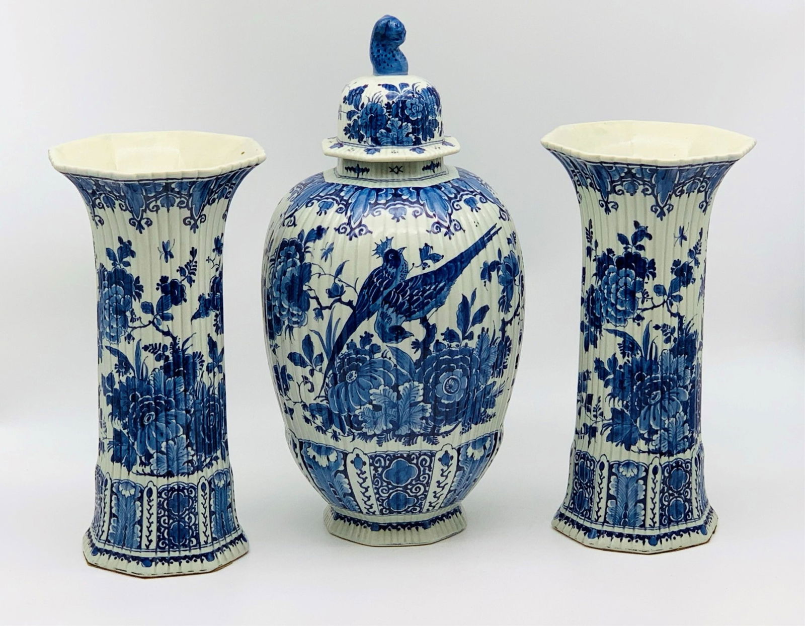 Circa 1920s Delft Garniture Set (1 of 6)
