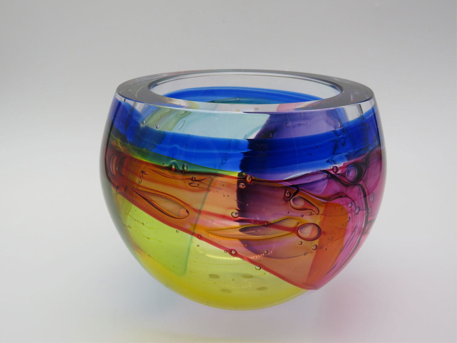 Leon Applebaum Lava Art Glass Bowl (1 of 6)