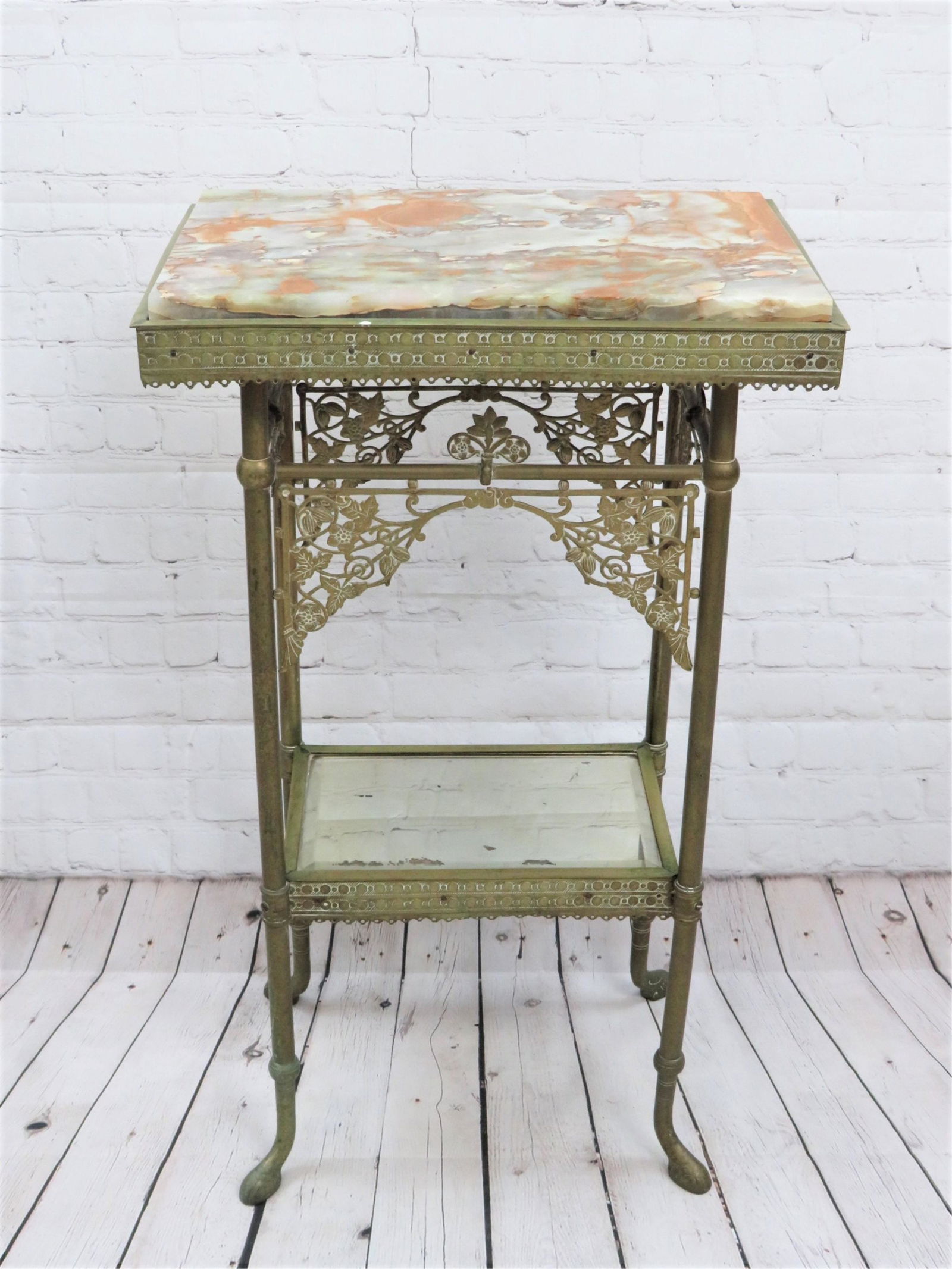 Victorian Bronze and Onyx Stand (1 of 5)