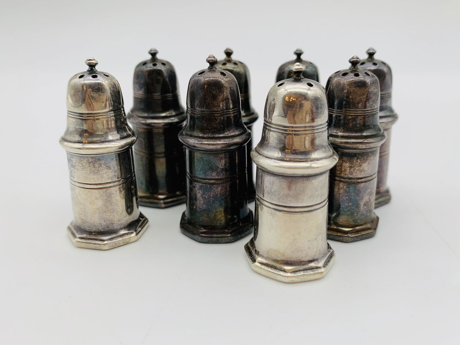 Set of 8 Christofle Silver Plate Salt Shakers (1 of 4)