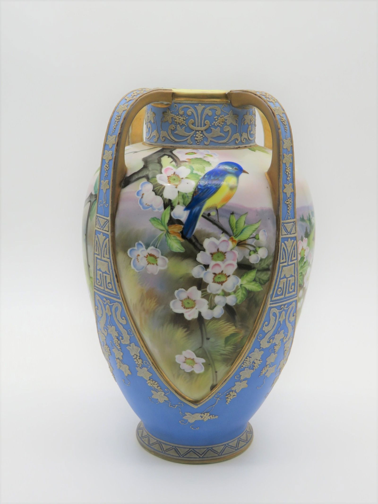 Antique Nippon Moriage Handled Vase (1 of 9)