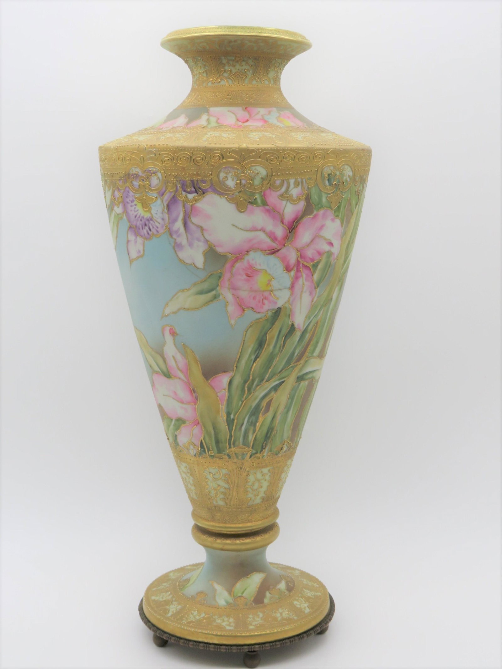 Impressive Nippon Moriage Bolted Vase (1 of 10)