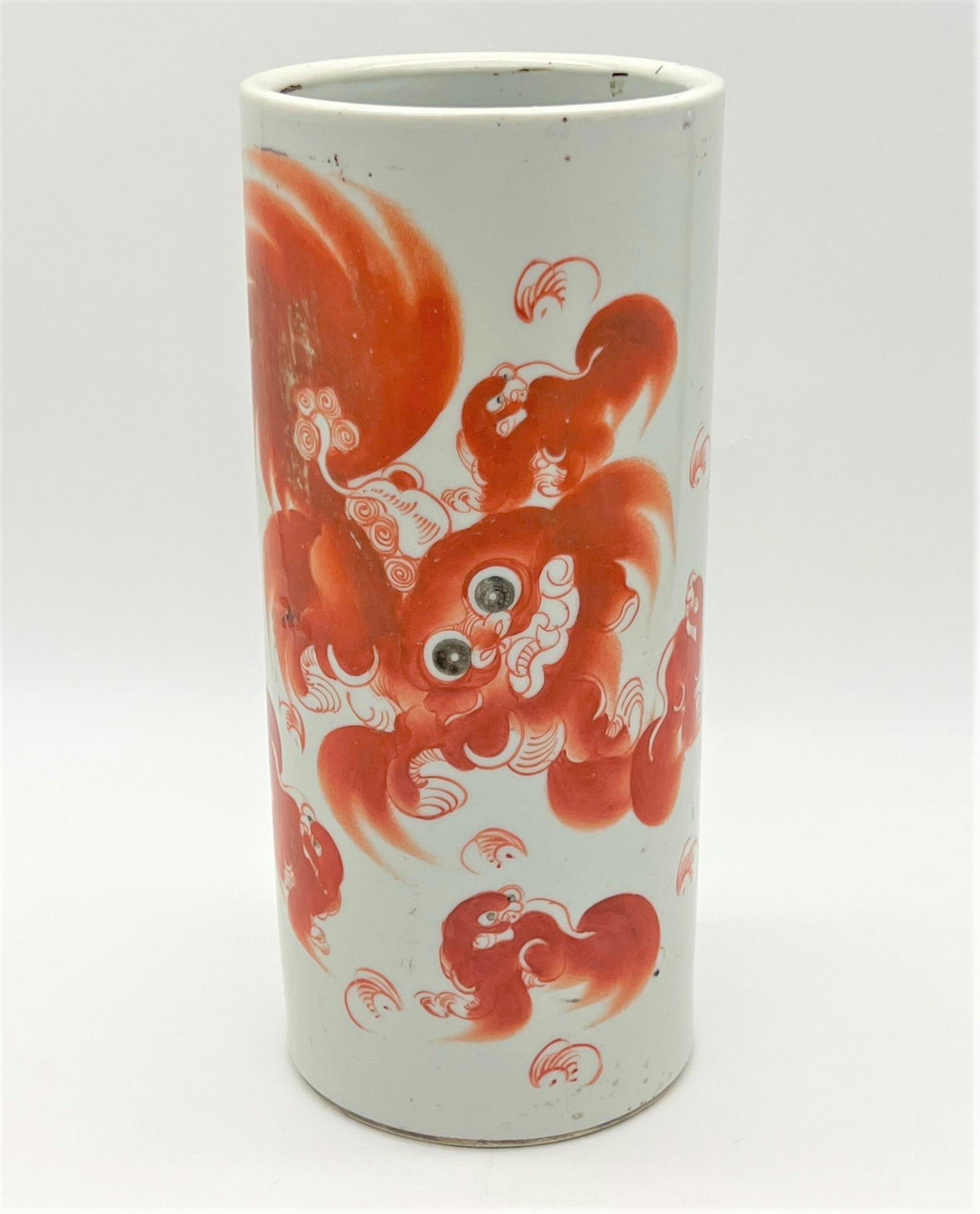 Antique Chinese Hand Painted Porcelain Brush Pot (1 of 7)