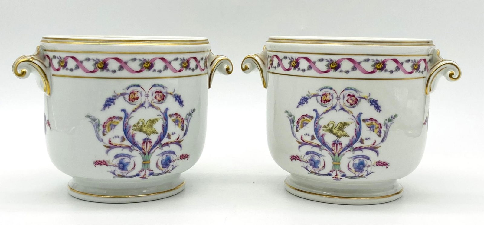 Pair Ginori Rapallo Porcelain Cachepots (1 of 7)
