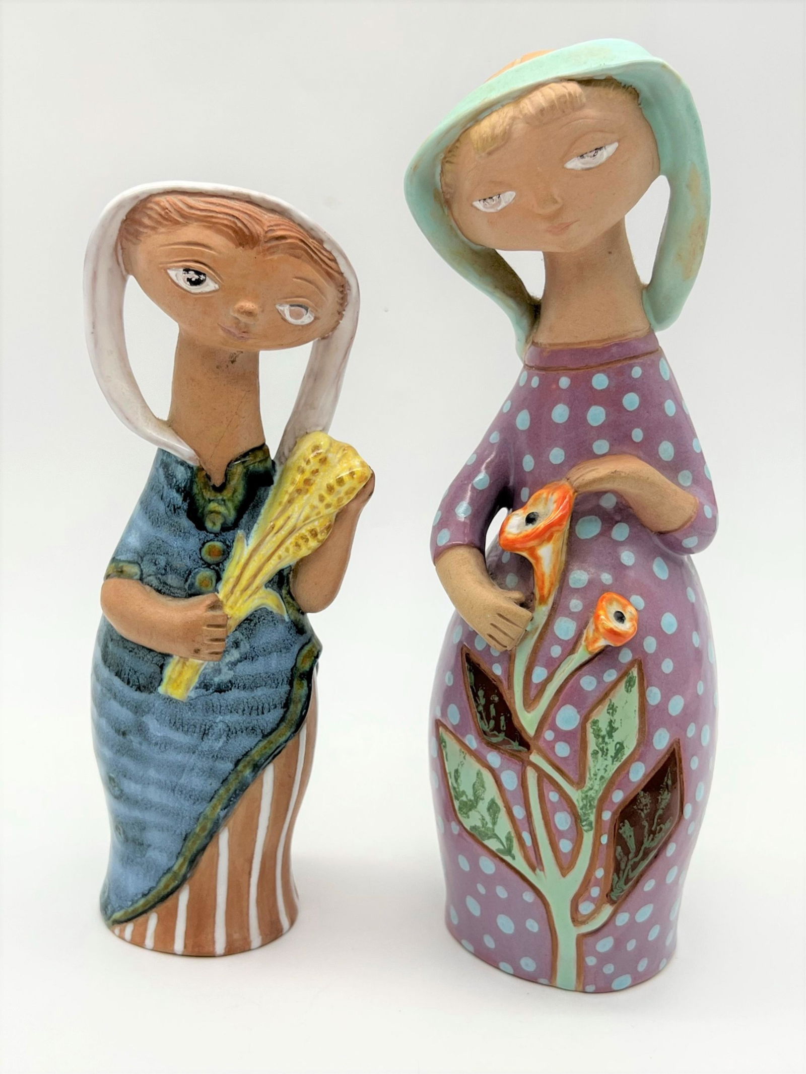 Margit Kovacs 2 Ceramic Girl Figures (1 of 8)