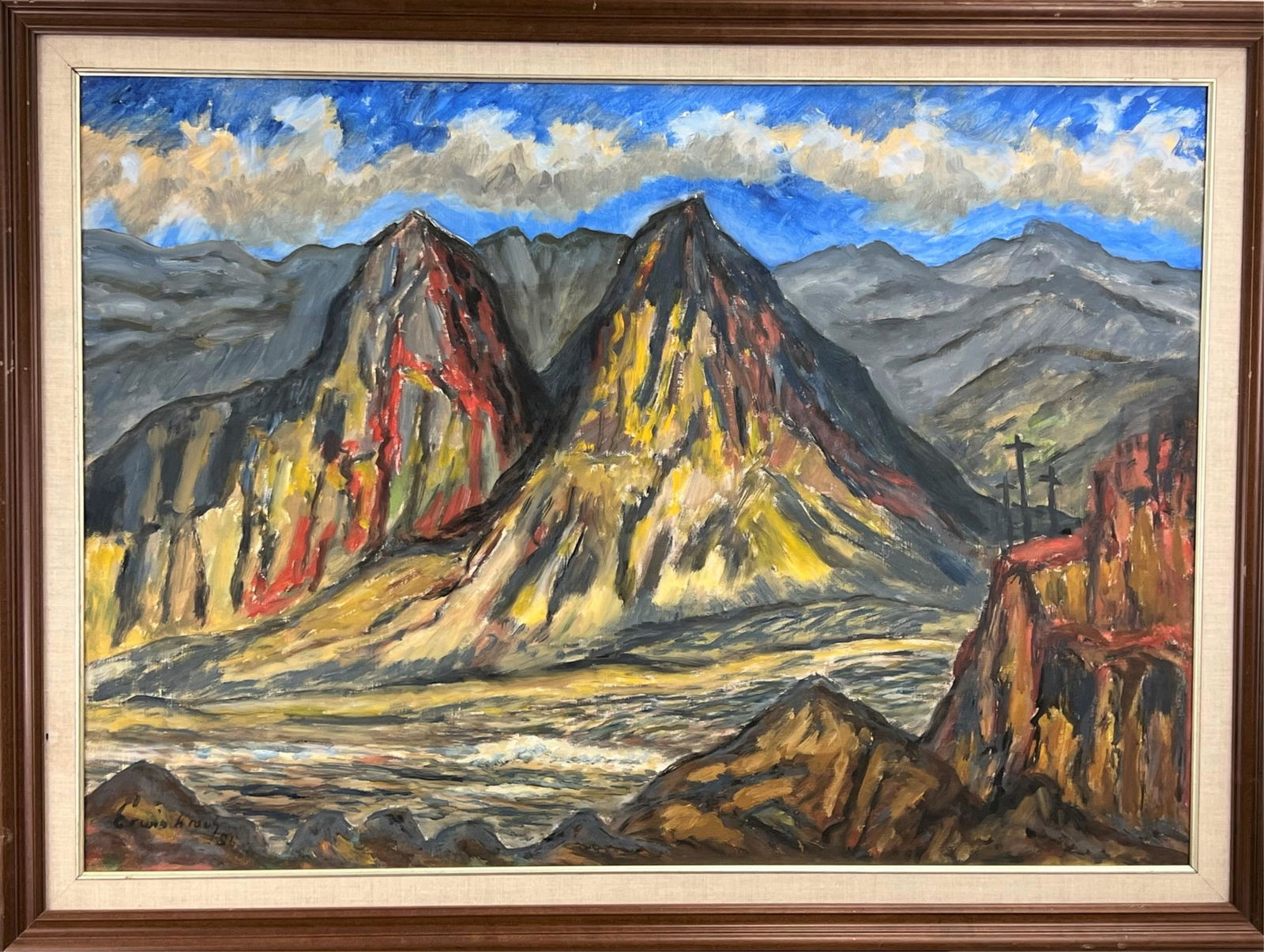 Erwin Kraus, Colombian O/C "Mountain Landscape" (1 of 4)