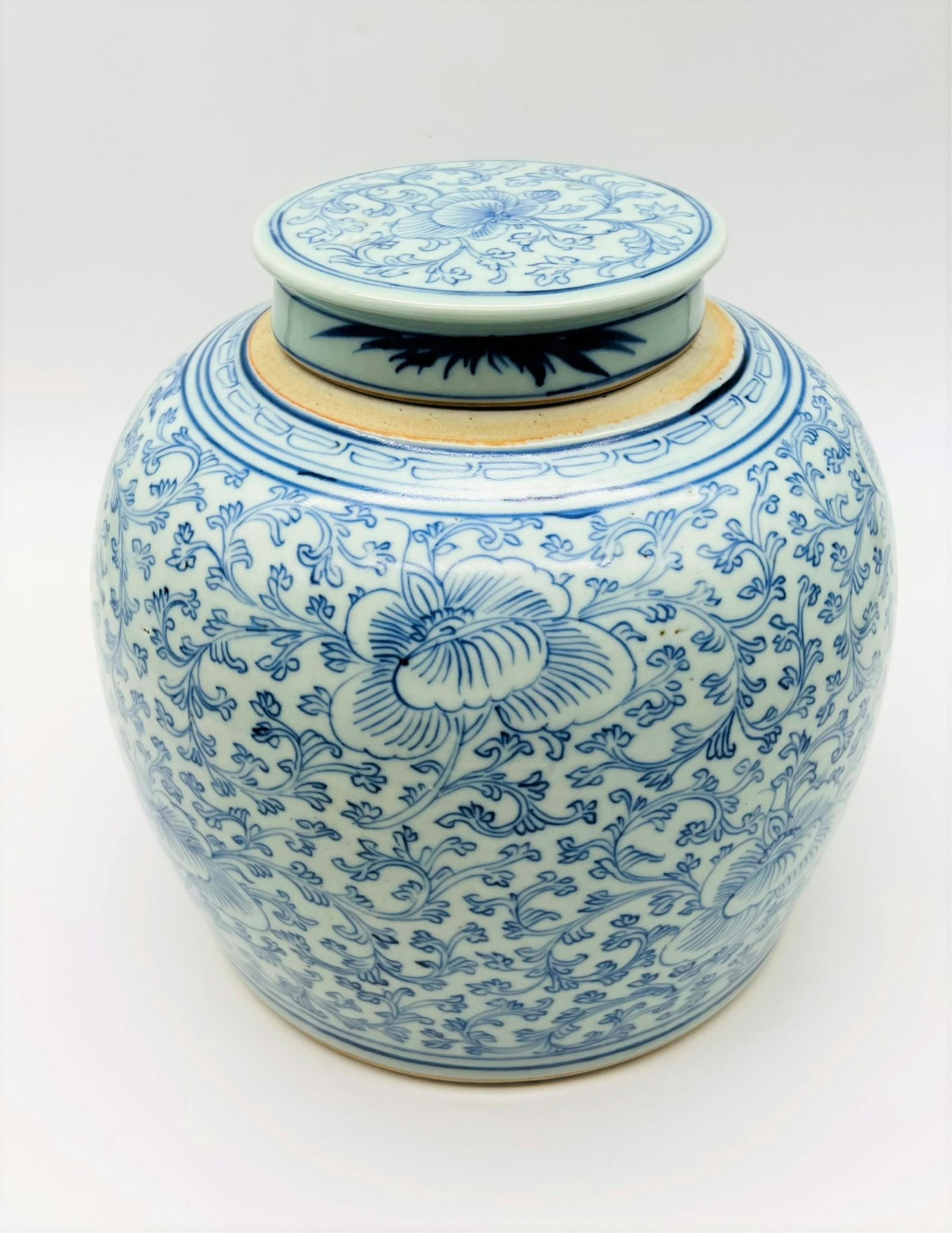 Antique Chinese Blue & White Porcelain Ginger Jar (1 of 4)
