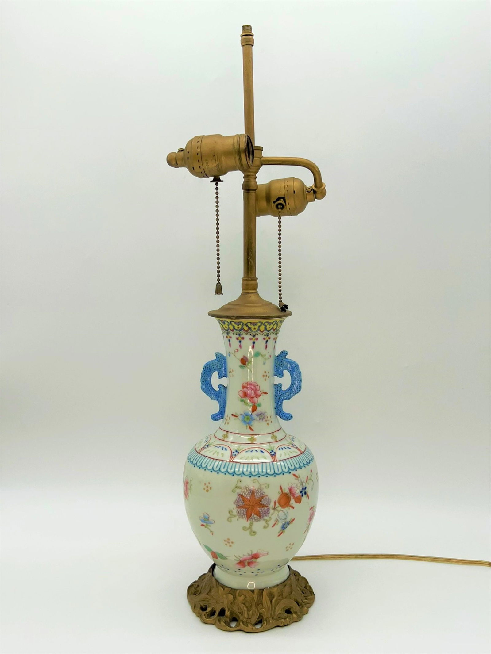 Bronze Mounted Chinese Famille Verte Vase As Lamp (1 of 8)