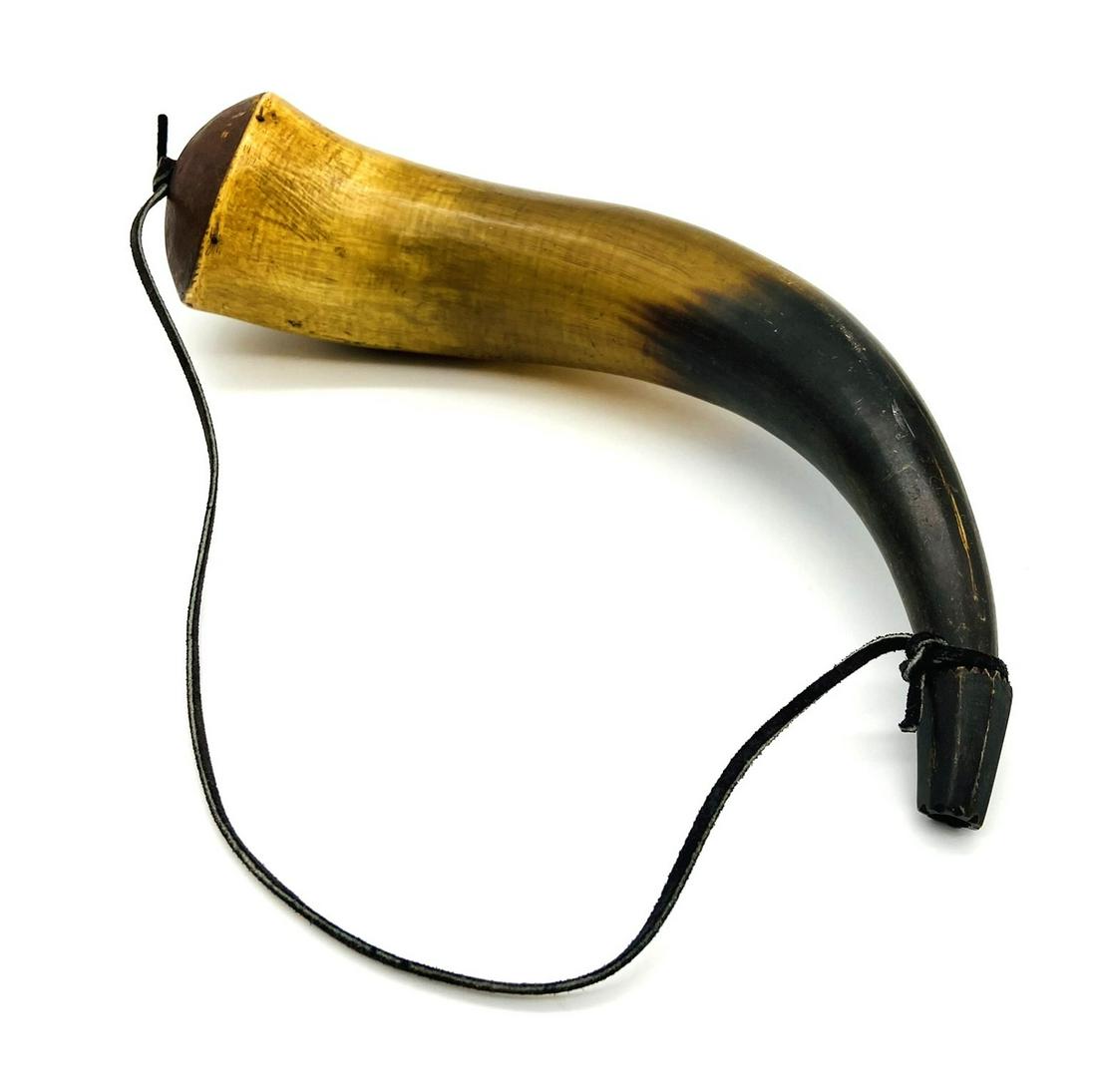 Antique Powder Horn With Strap (1 of 10)