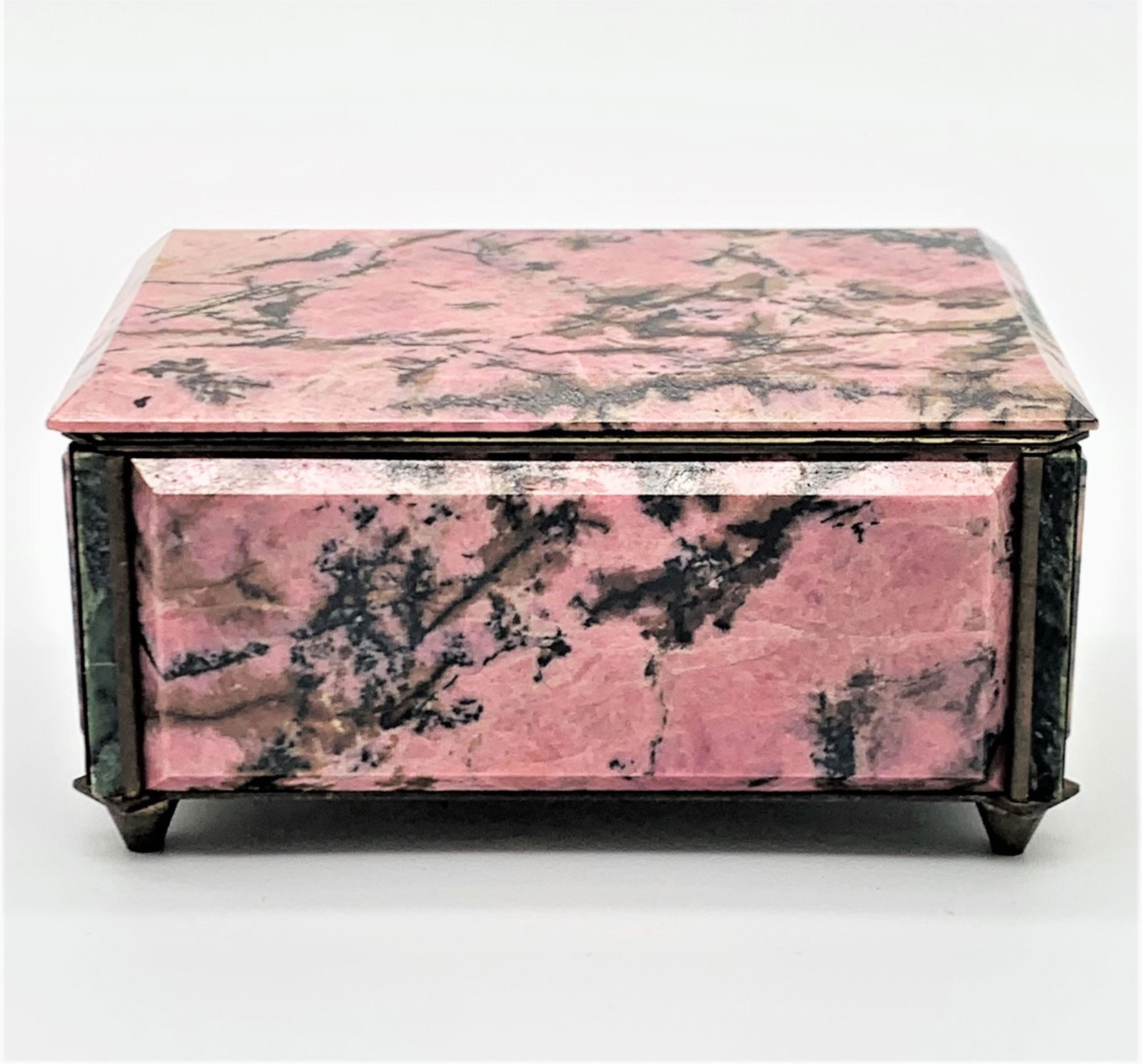 Antique Pink Marble Trinket Box (1 of 6)