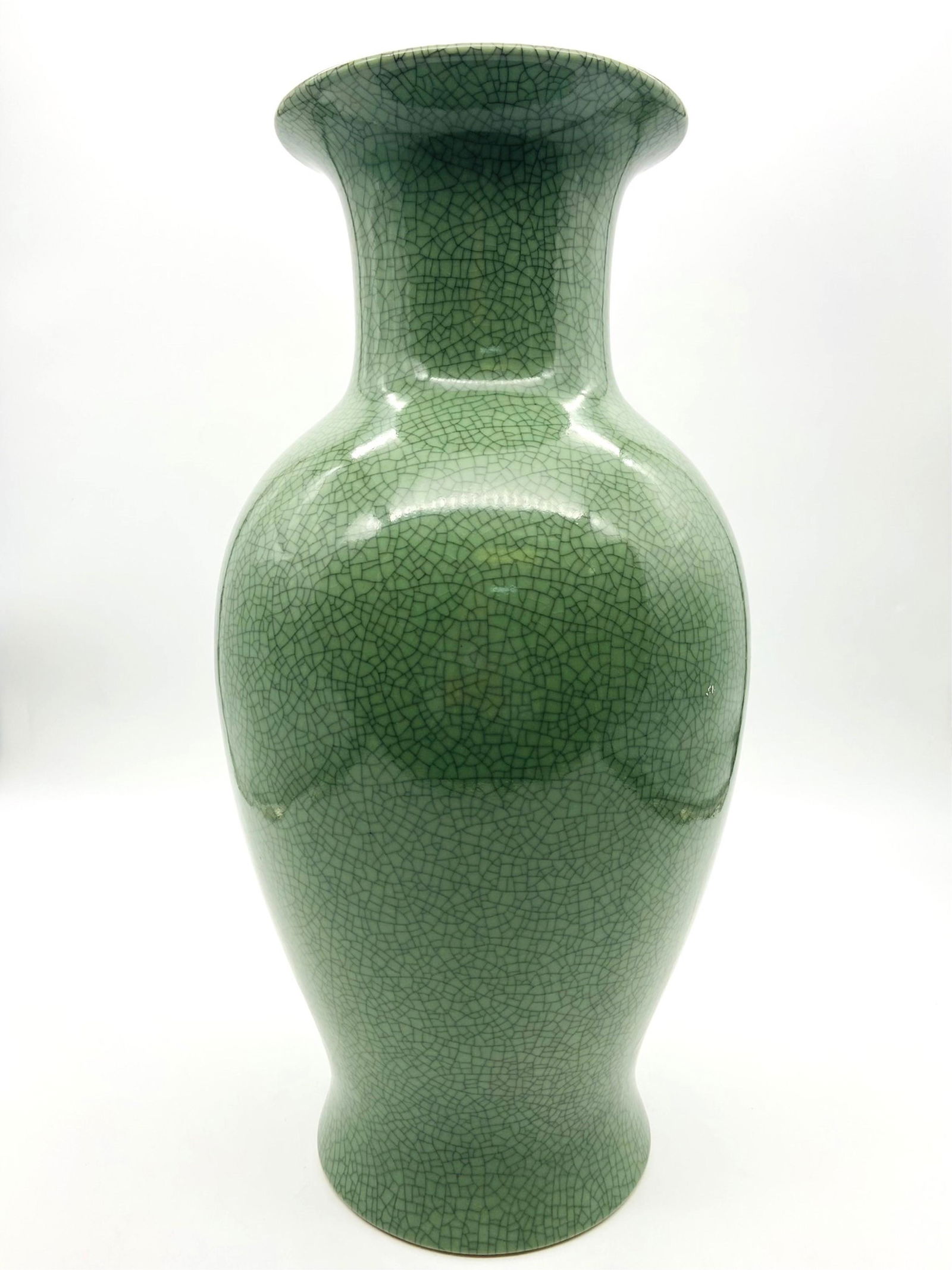 Large Chinese Celadon Crackle Glaze Vase (1 of 11)