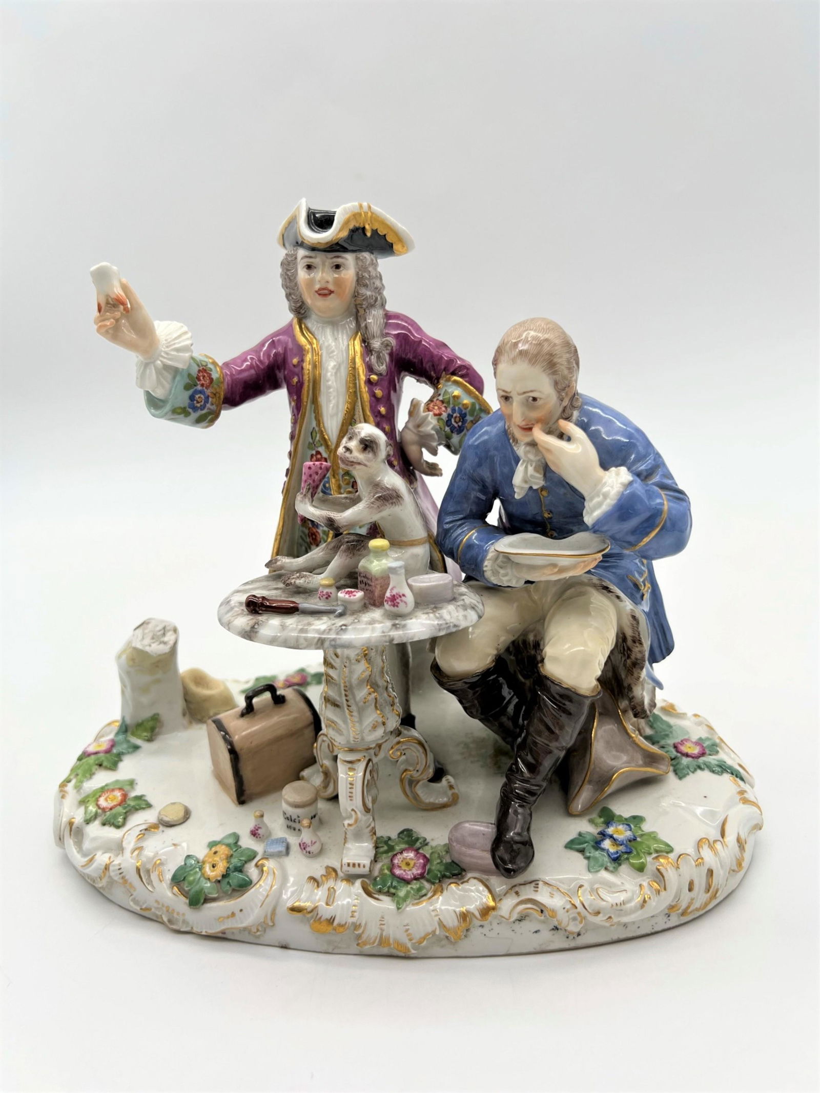 Antique Meissen Porcelain Group "The Dentist" (1 of 7)