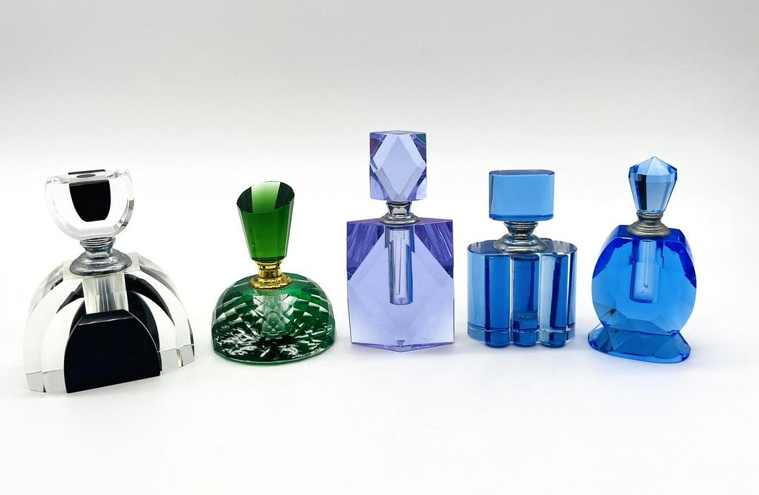Lot of 5 Art Deco Style Perfume Bottles (1 of 5)