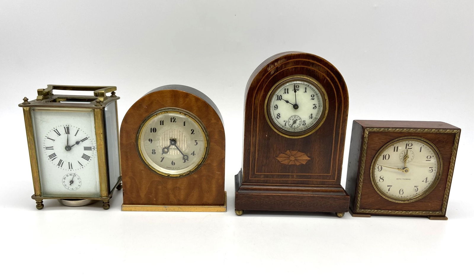 4 Antique Art Deco Desk Clocks (1 of 12)