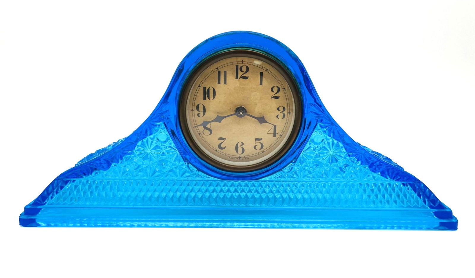 Fostoria Crystal Daisy & Button Mantle Clock (1 of 9)