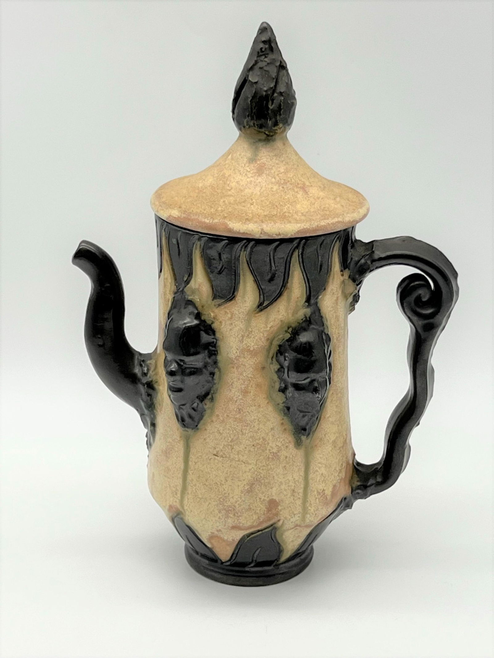 Sylvain Hublet Glazed Ceramic Coffee Pot 1950's (1 of 7)