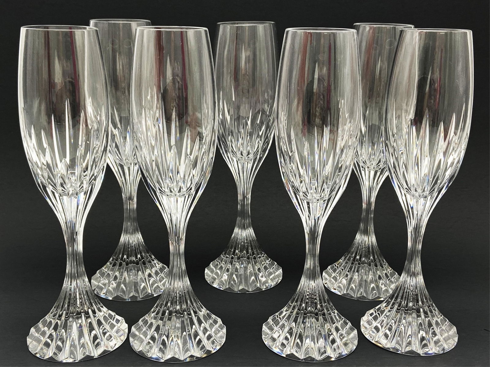 7 Baccarat "Massena" Fluted Champagne Glasses (1 of 6)