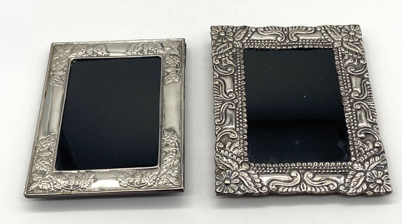 Two Antique Silver Floral Motif Frames (1 of 5)