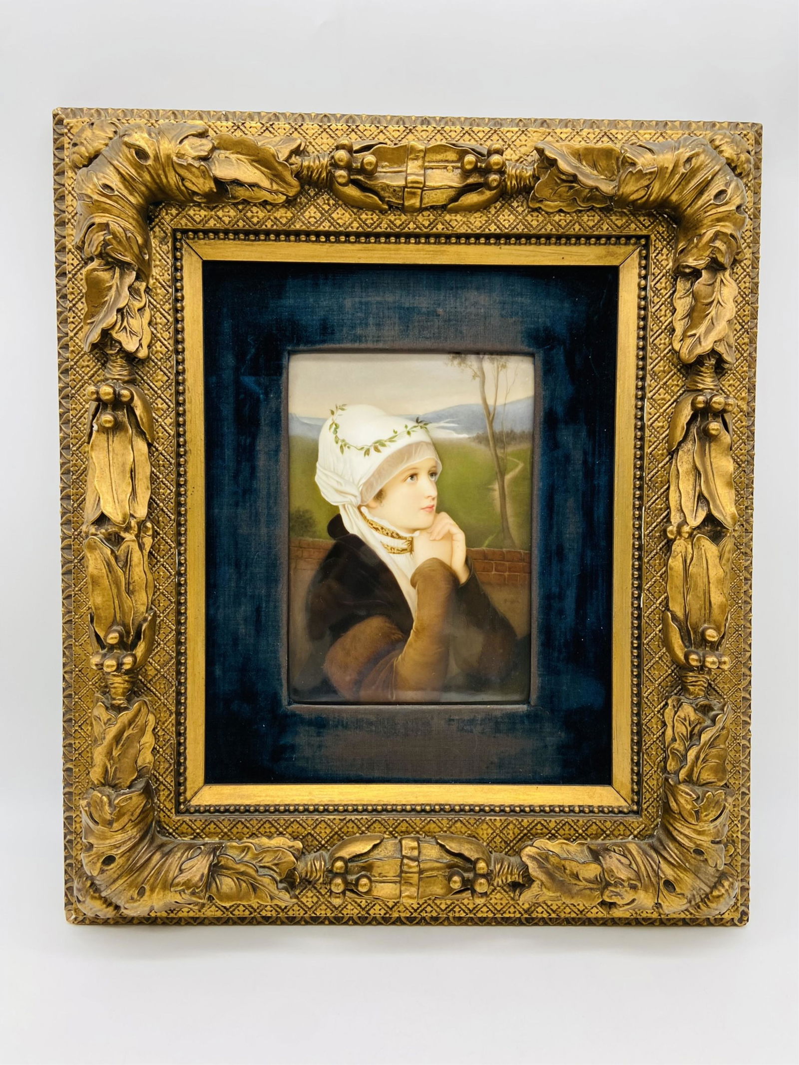 19C KPM Hand Painted Porcelain Plaque "Im Gebet" (1 of 5)