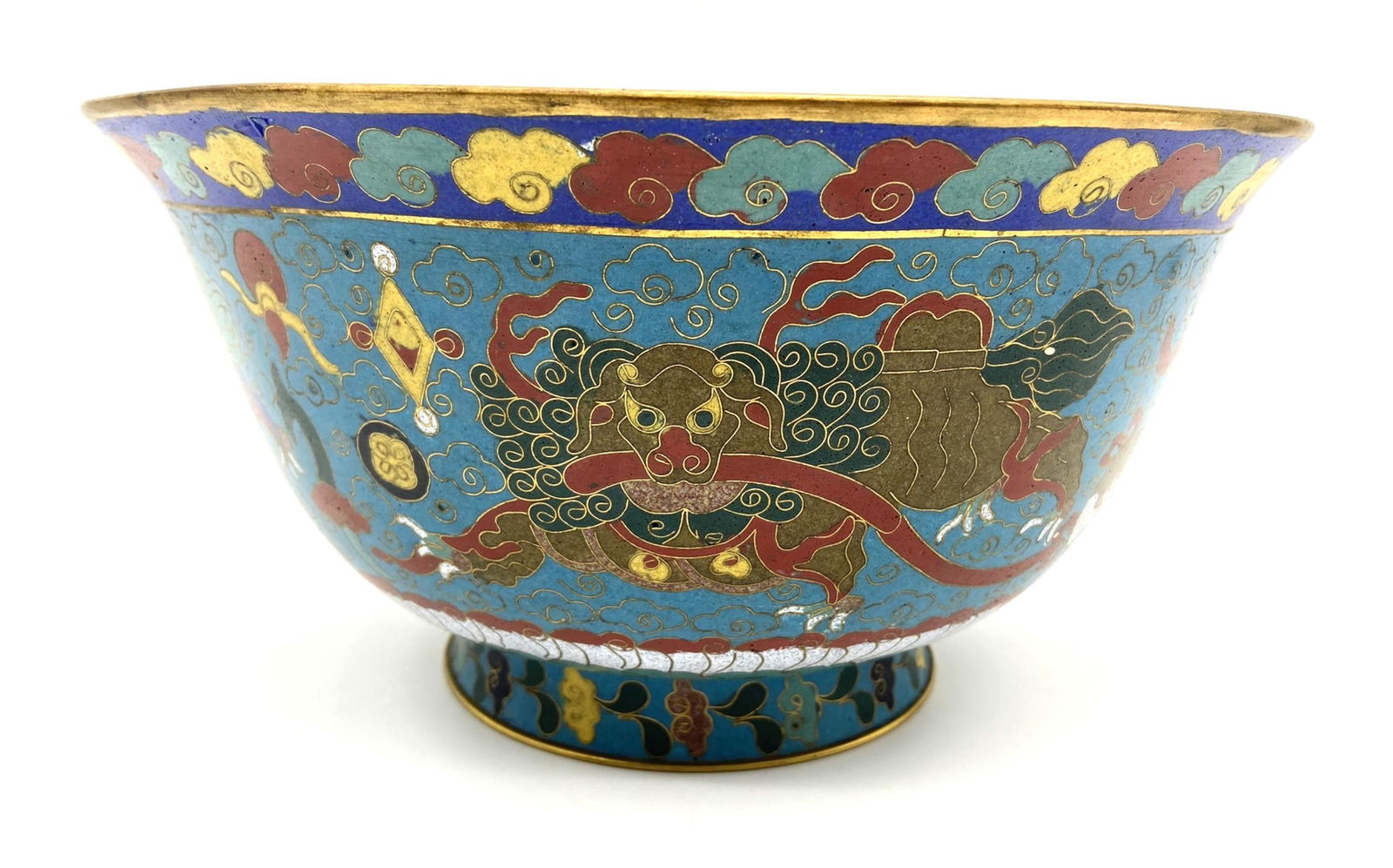 Vintage Chinese Cloisonne Figural Bowl (1 of 18)