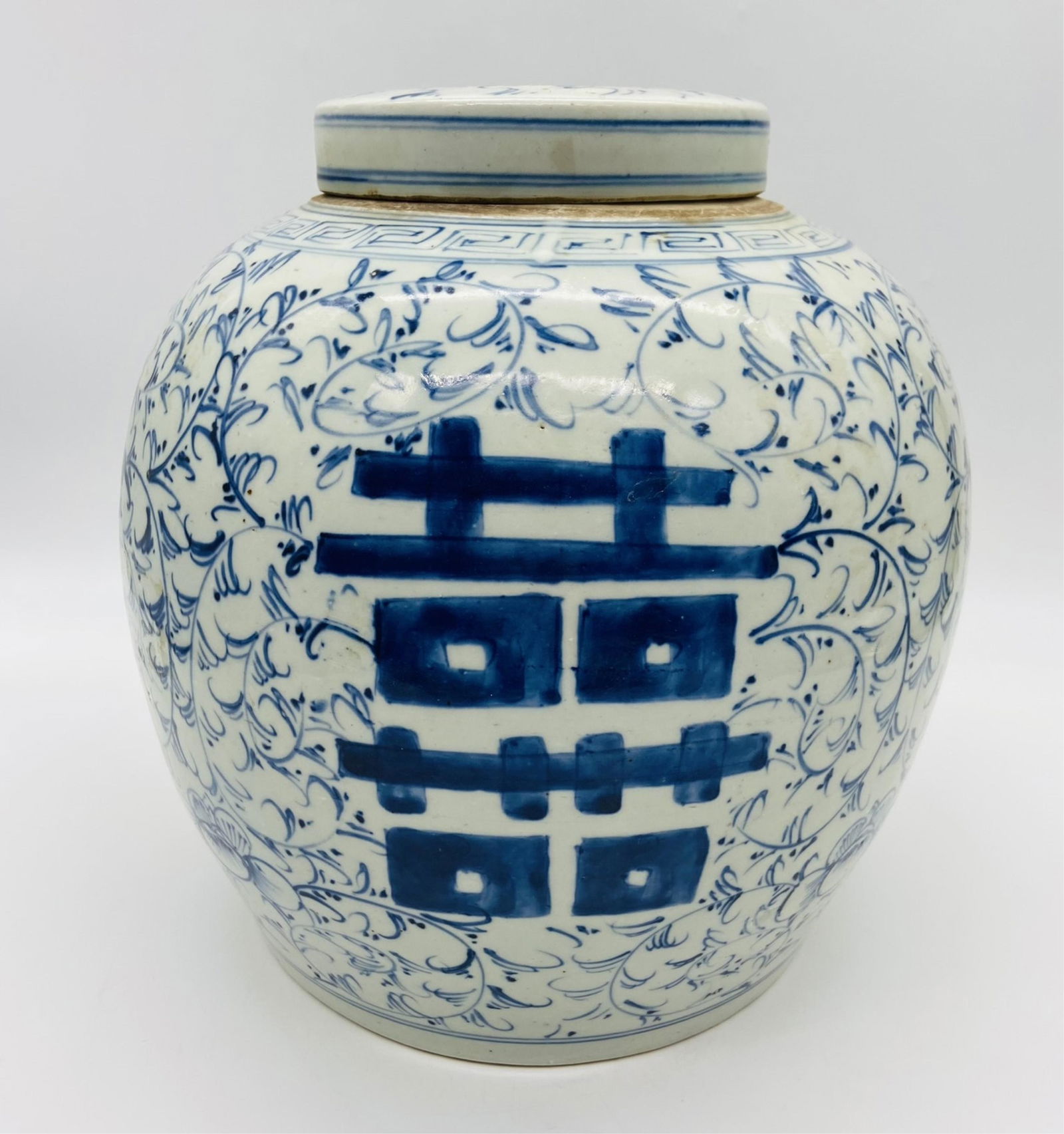 Chinese Blue & White Double Happiness Ginger Jar (1 of 11)