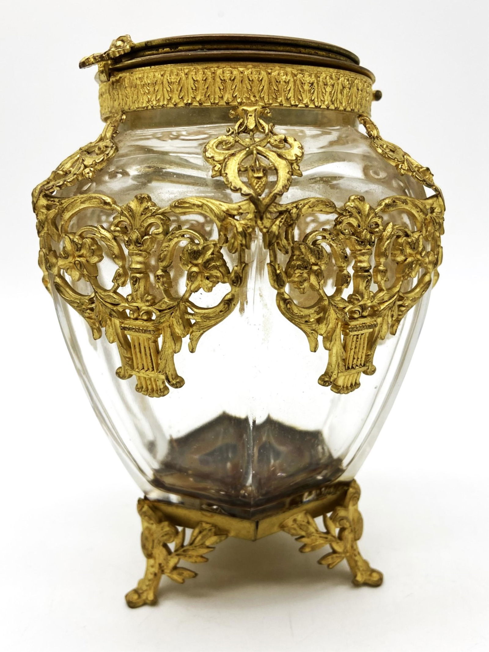 Baccarat Style Bronze Mounted Crystal Box (1 of 8)