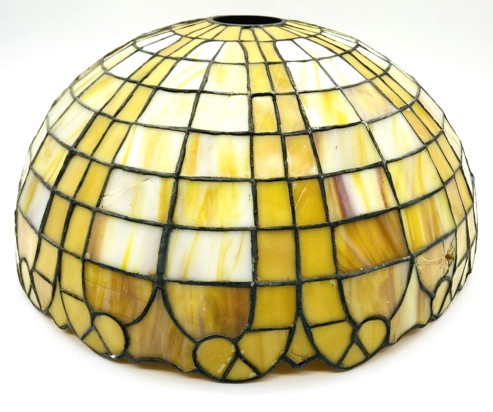 Antique Slag Glass Lamp Shade (1 of 13)