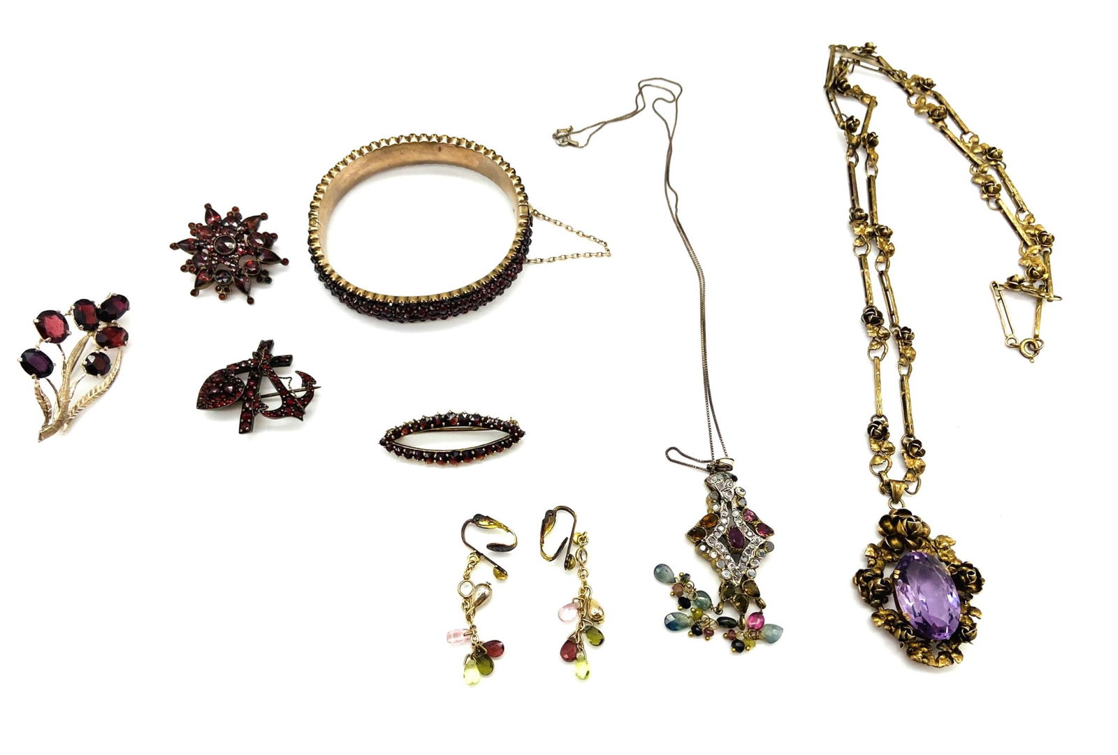 Vintage Costume Jewelry Lot With Precious Stones (1 of 5)