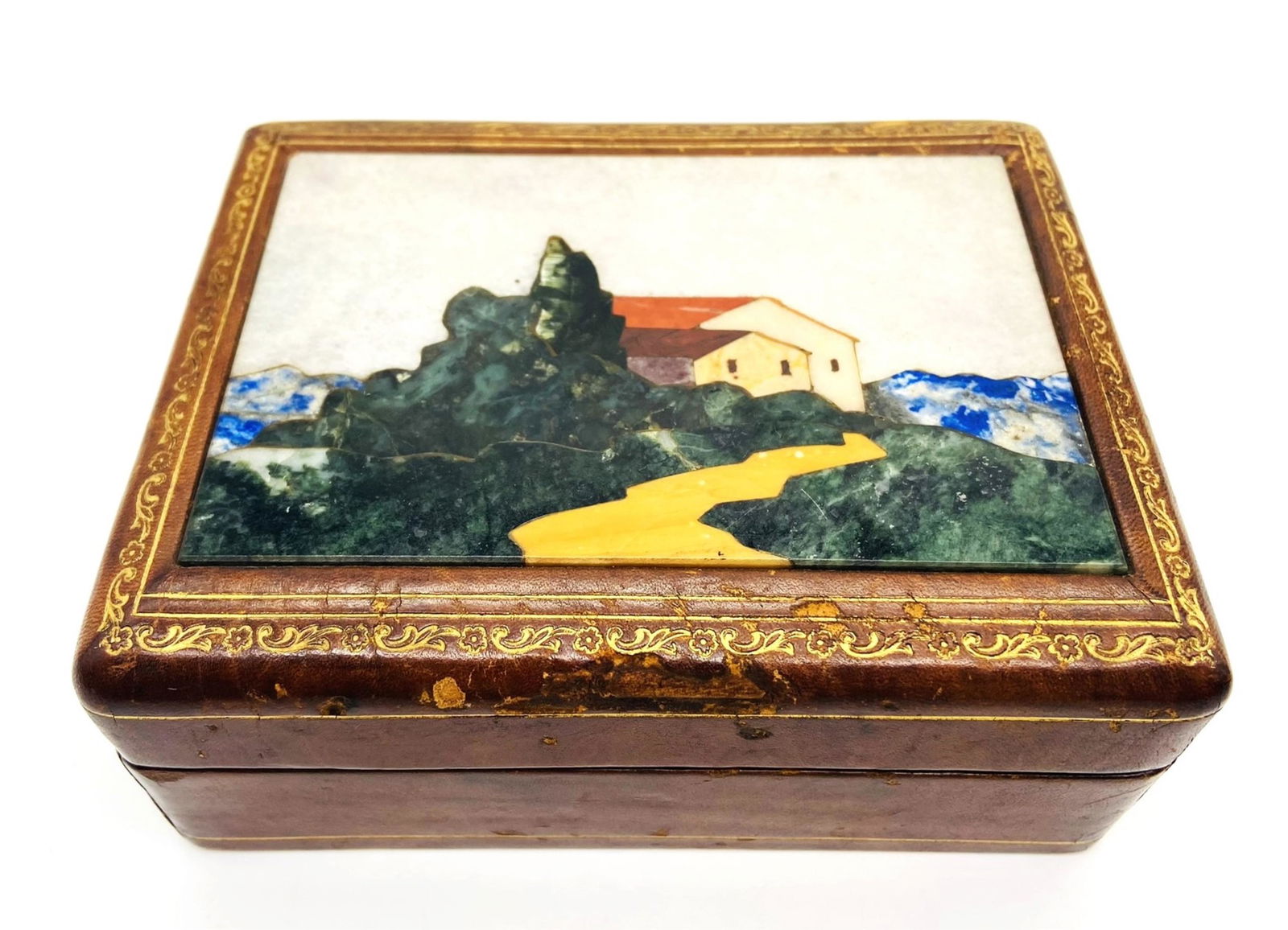 Fine Pietra Dora Jewelry Box "Landscape Scene" (1 of 9)