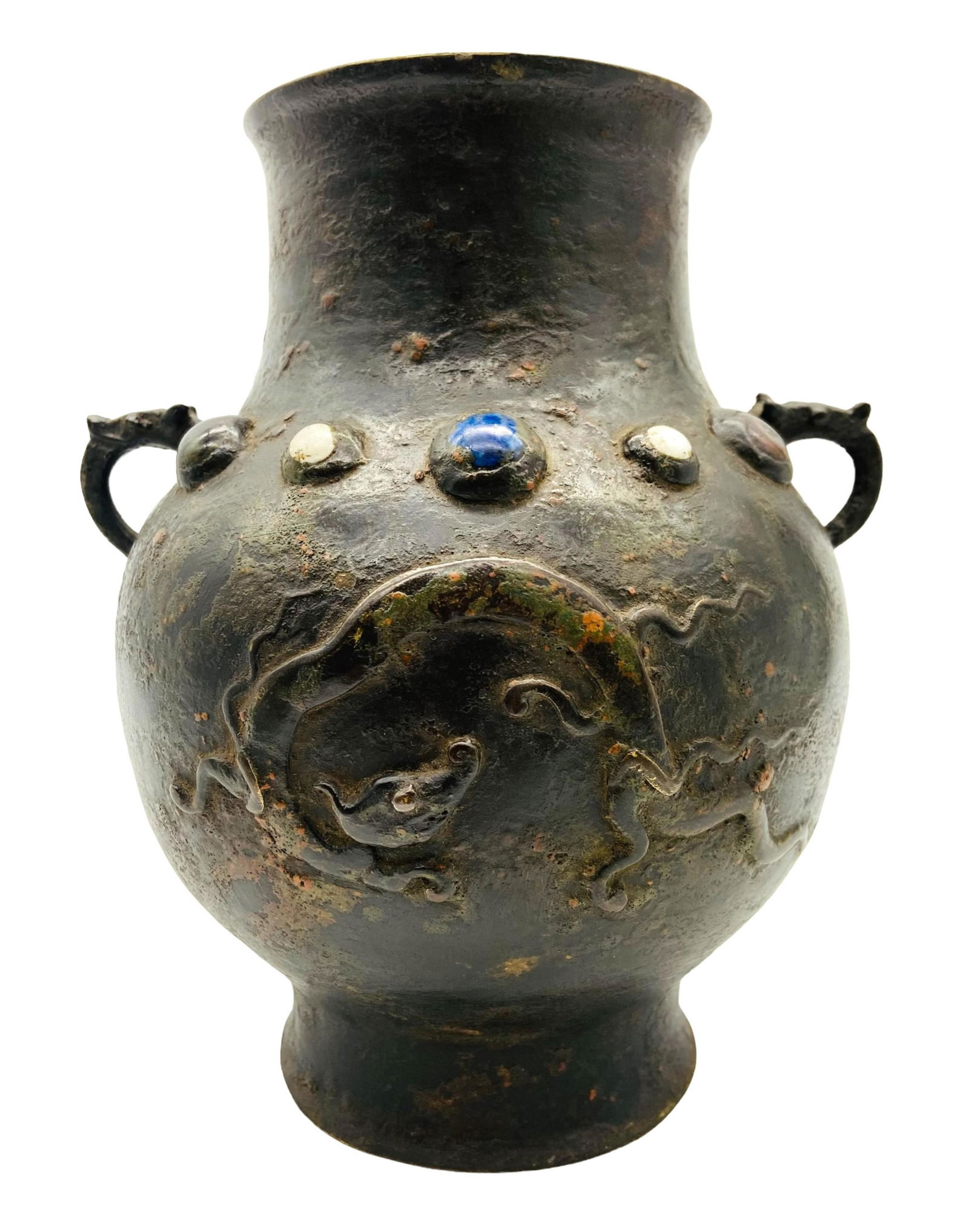 Hans Dynasty Bronze Archaic Vessel Drilled (1 of 6)