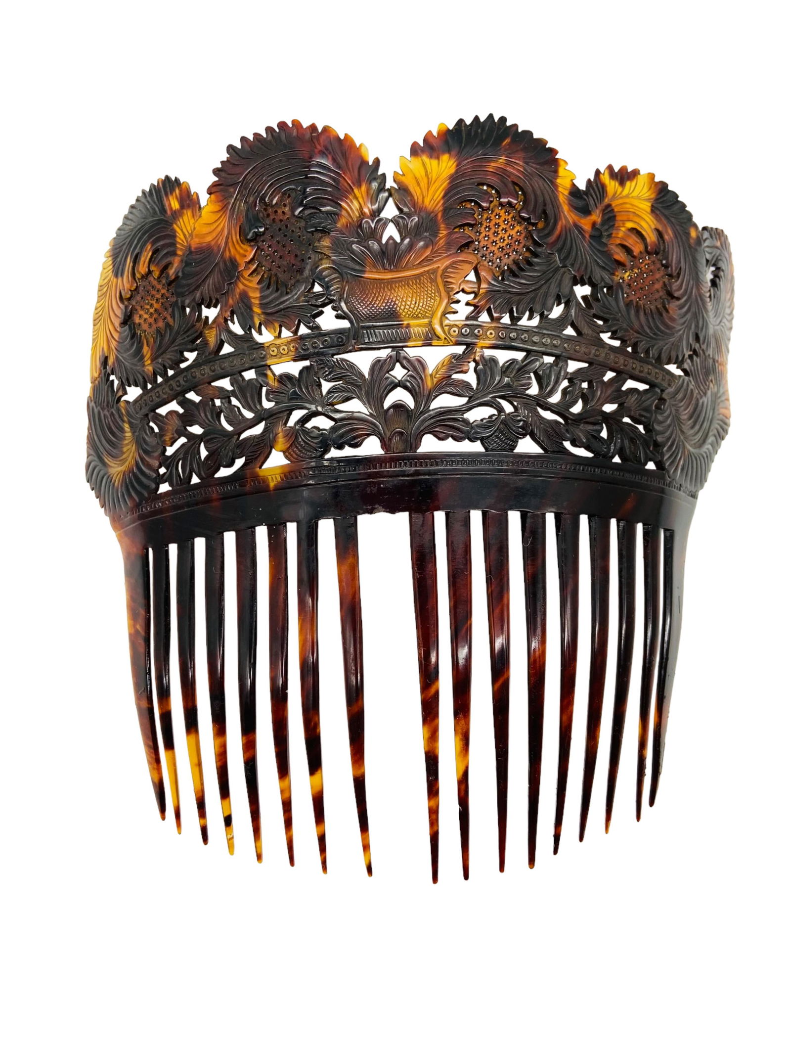 19th Century Tortoiseshell Hair Comb (1 of 4)