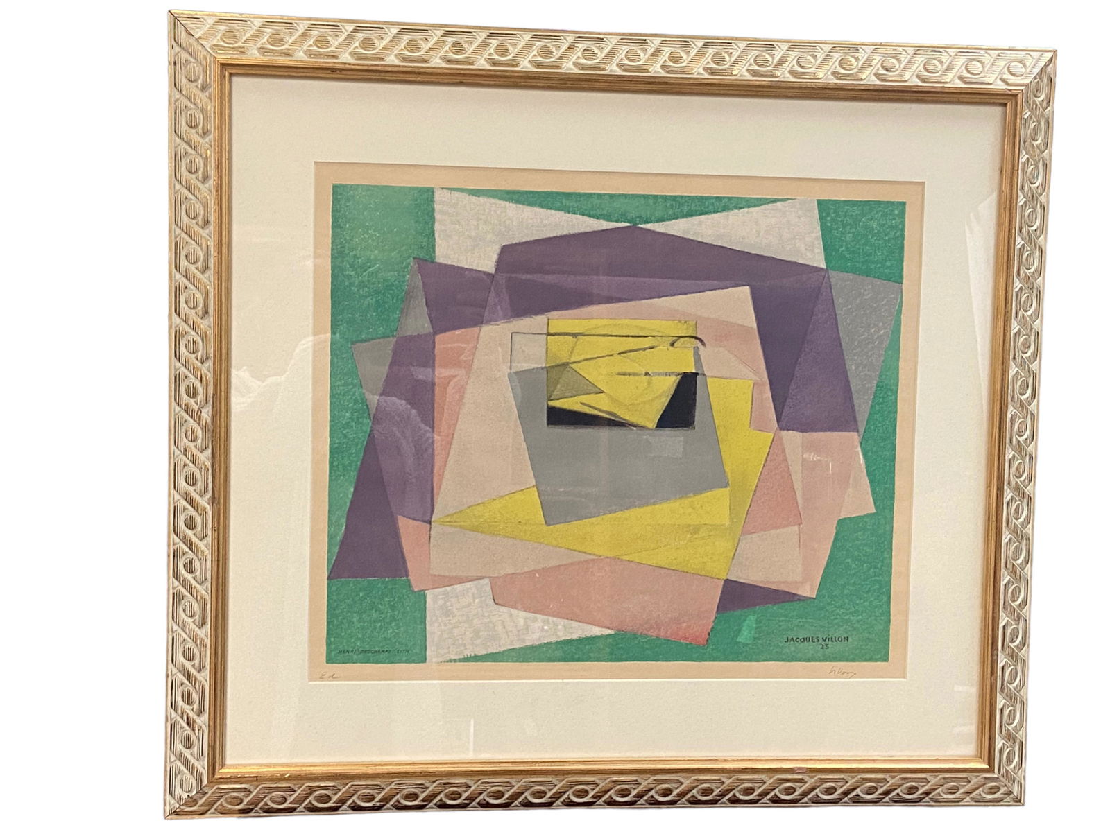 Signed Jacques Villon "Abstract Cubes" Lithograph (1 of 4)