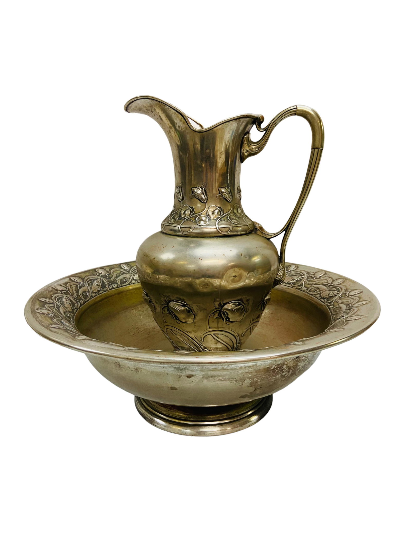 HUGE WMF Art Nouveau Pitcher & Basin Set (1 of 7)