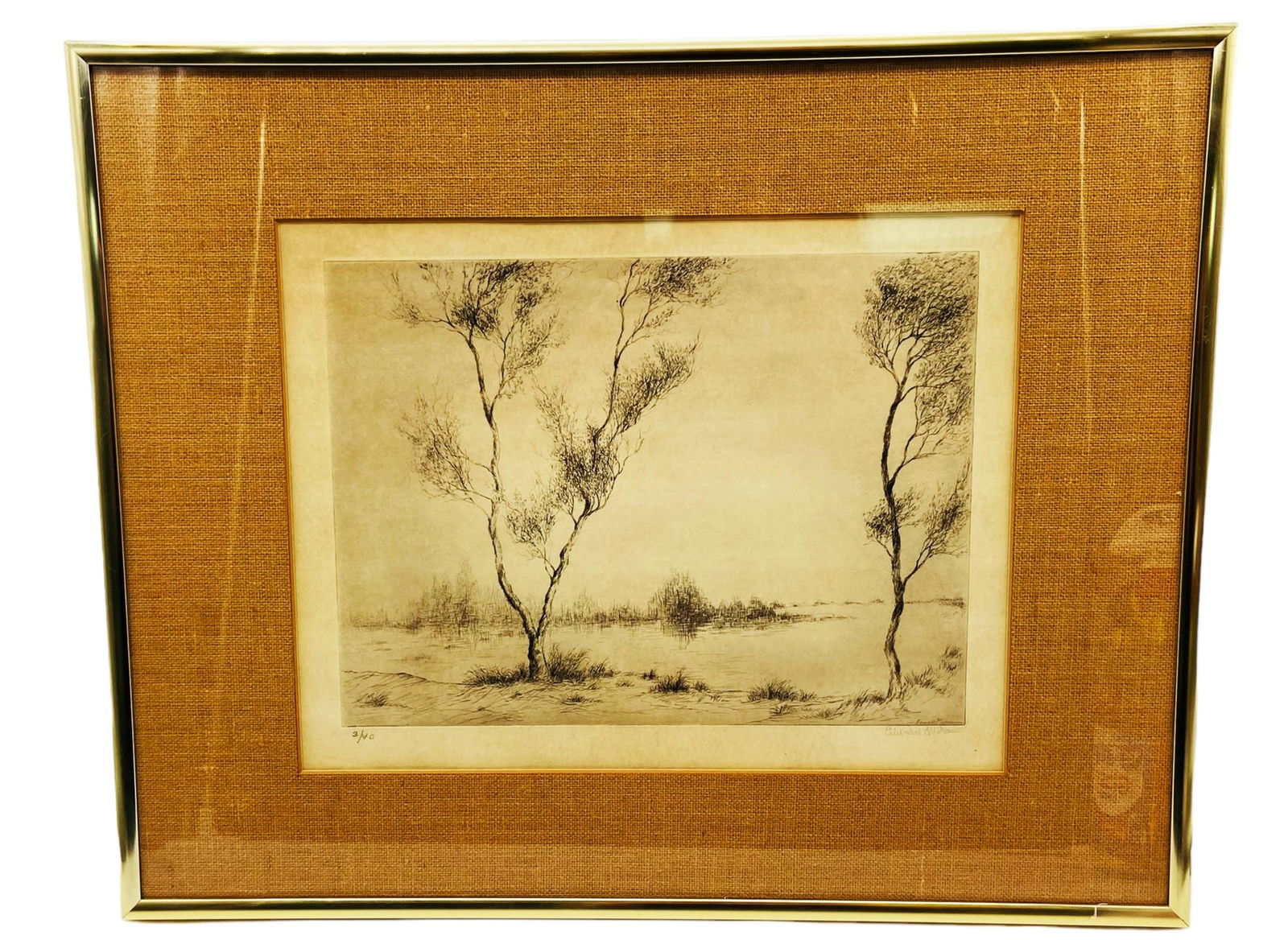 Edward Moran Pencil Lithograph Signed (1 of 5)