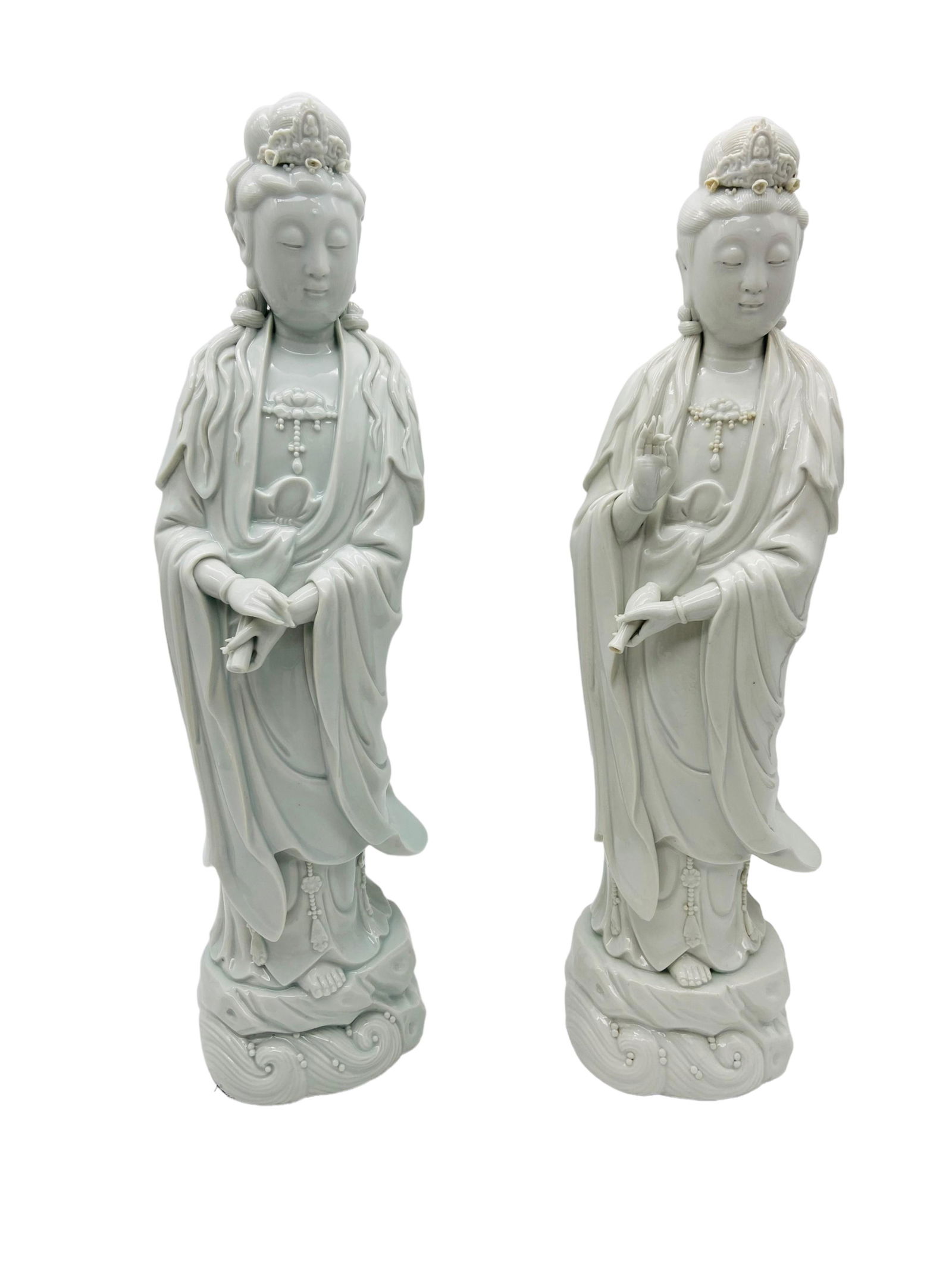 Pair of Republic Blanc De Chine Guan Yin Statues (1 of 4)