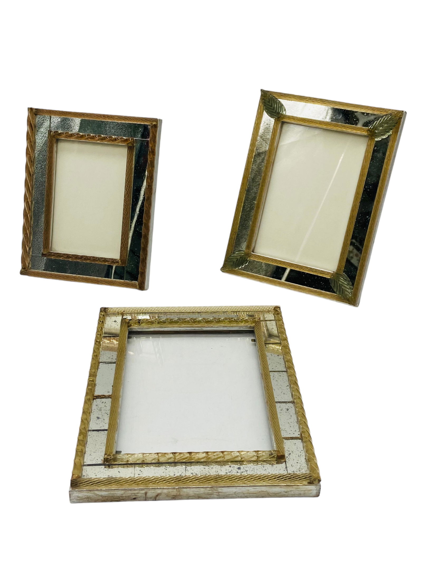 Three Murano Venini Style Picture Frames (1 of 5)