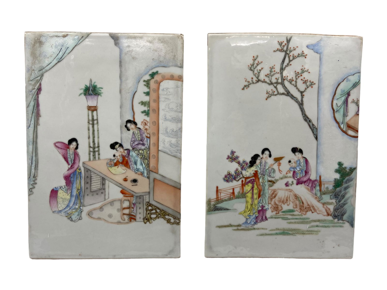 Pair Chinese Republic Porcelain Plaques (1 of 10)